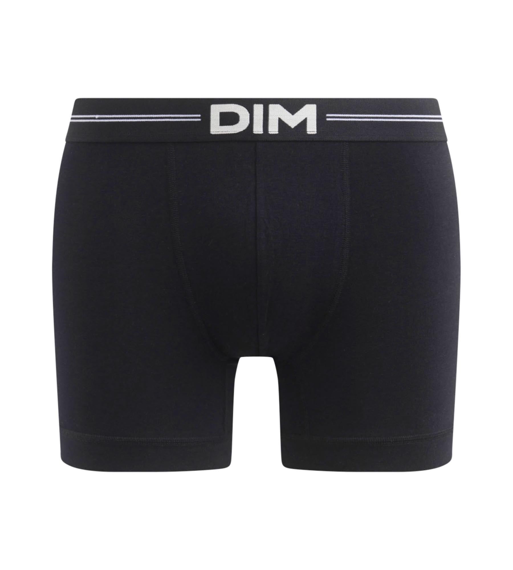 DIM Boxer uomo in cotone modal flatlock Nero DIM Icons Essentiel