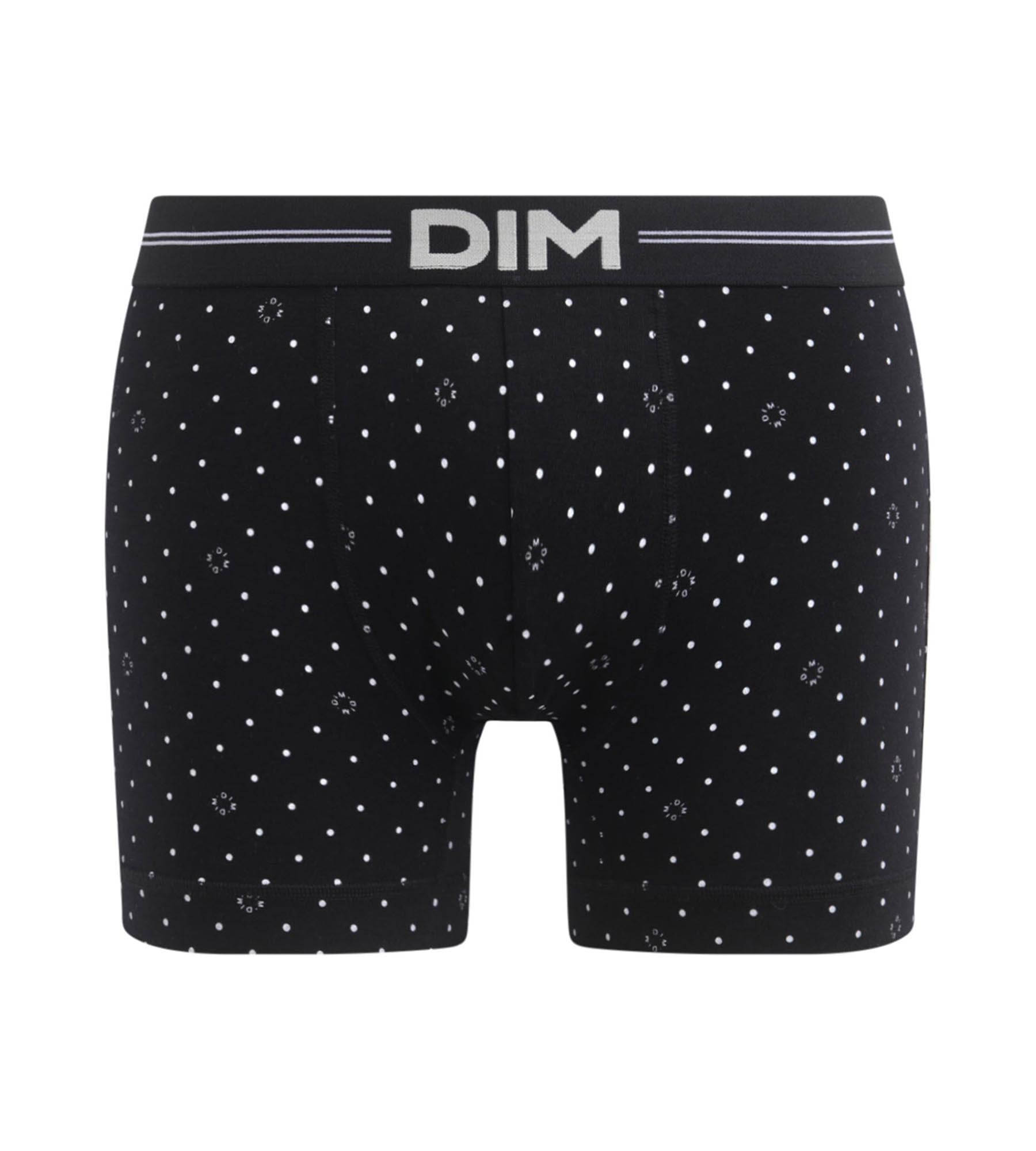 DIM Boxer uomo in cotone modal con motivo logomania Nero DIM Icons Essential