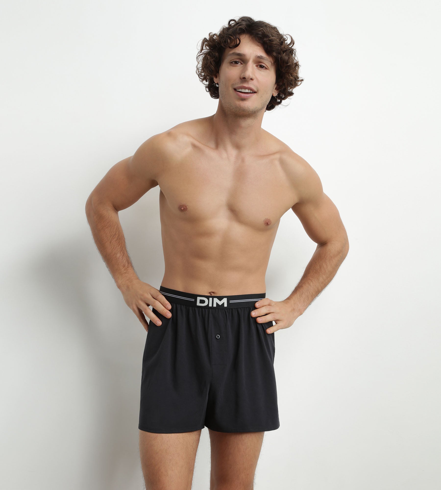DIM Slip Uomo in cotone nero DIM Icons Essentiel