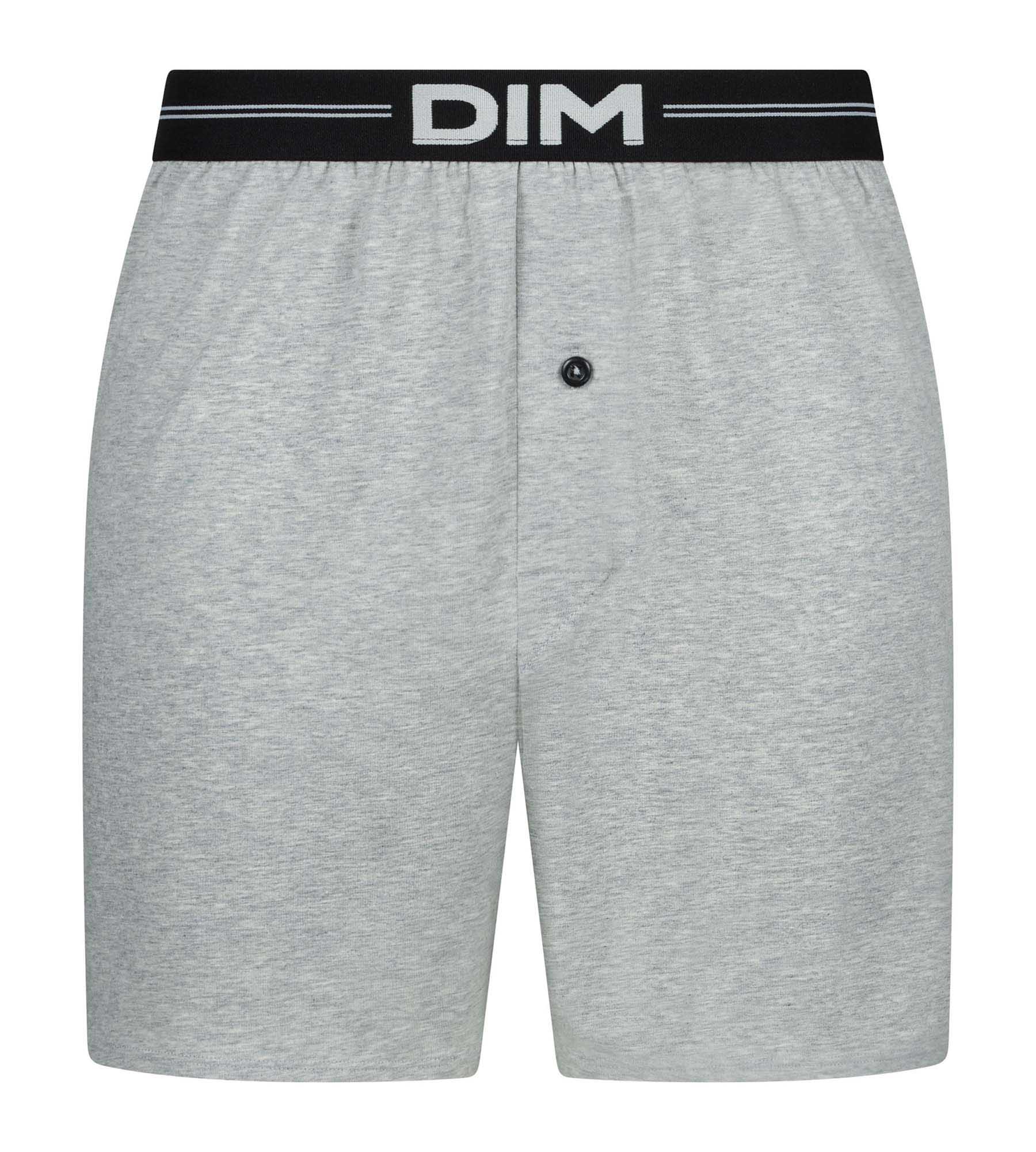 DIM Boxer da uomo in cotone grigio screziato DIM Icons