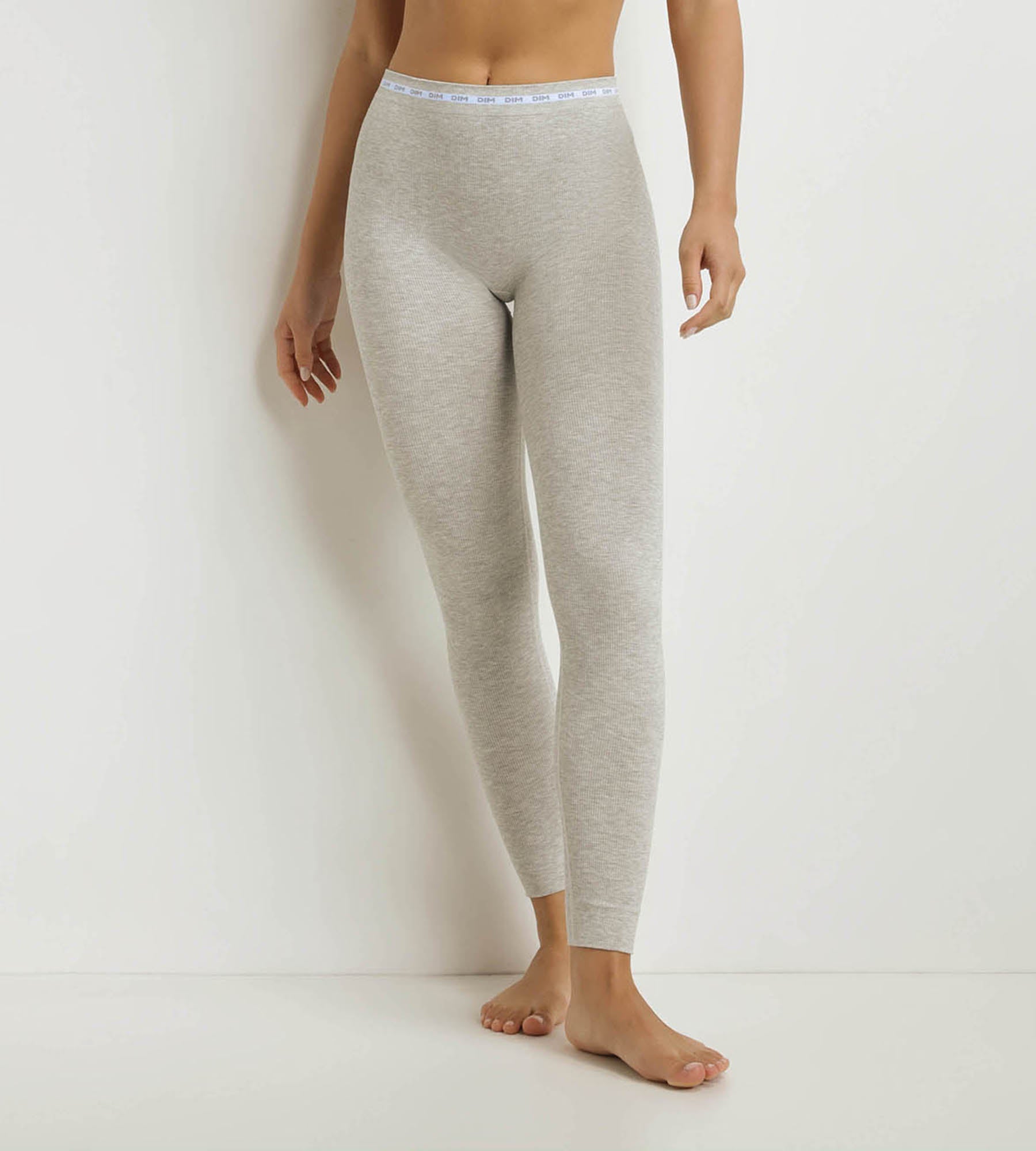 DIM Leggings donna in tessuto a coste DIM Icons Heather Grey