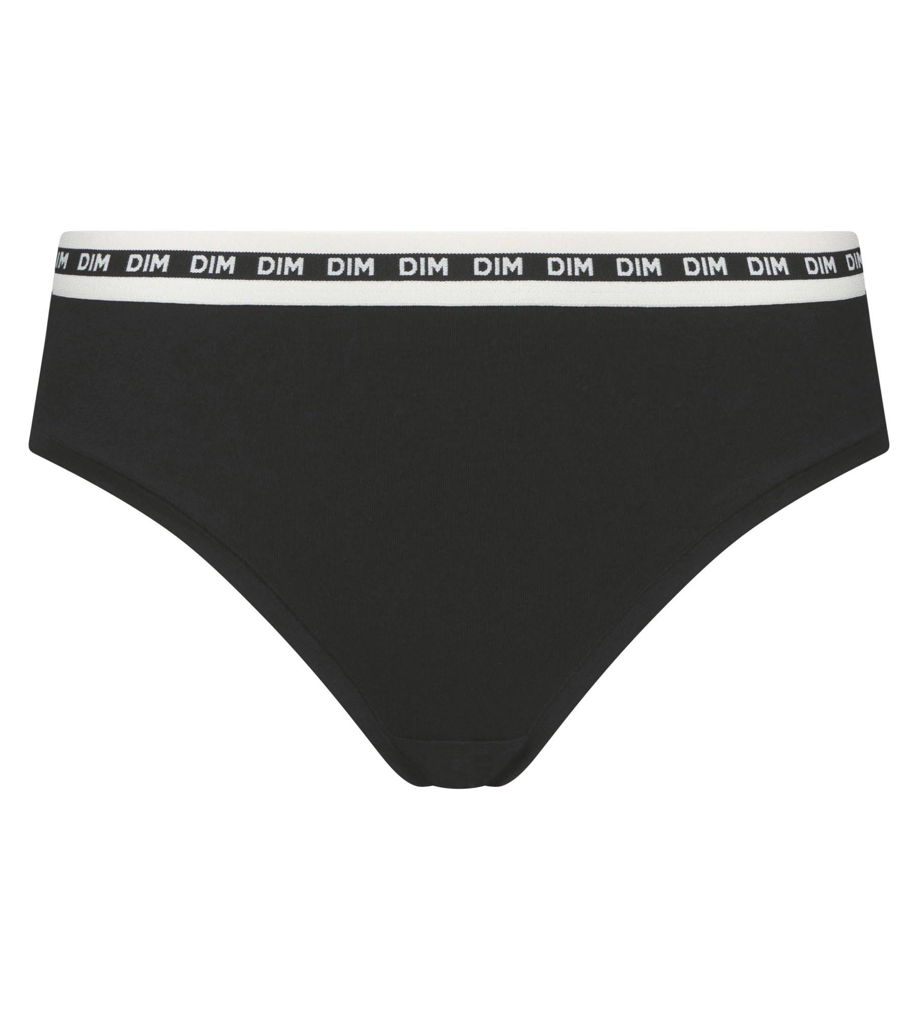 DIM Shorty donna in cotone modal nero con cintura a contrasto DIM Icons Essentiel