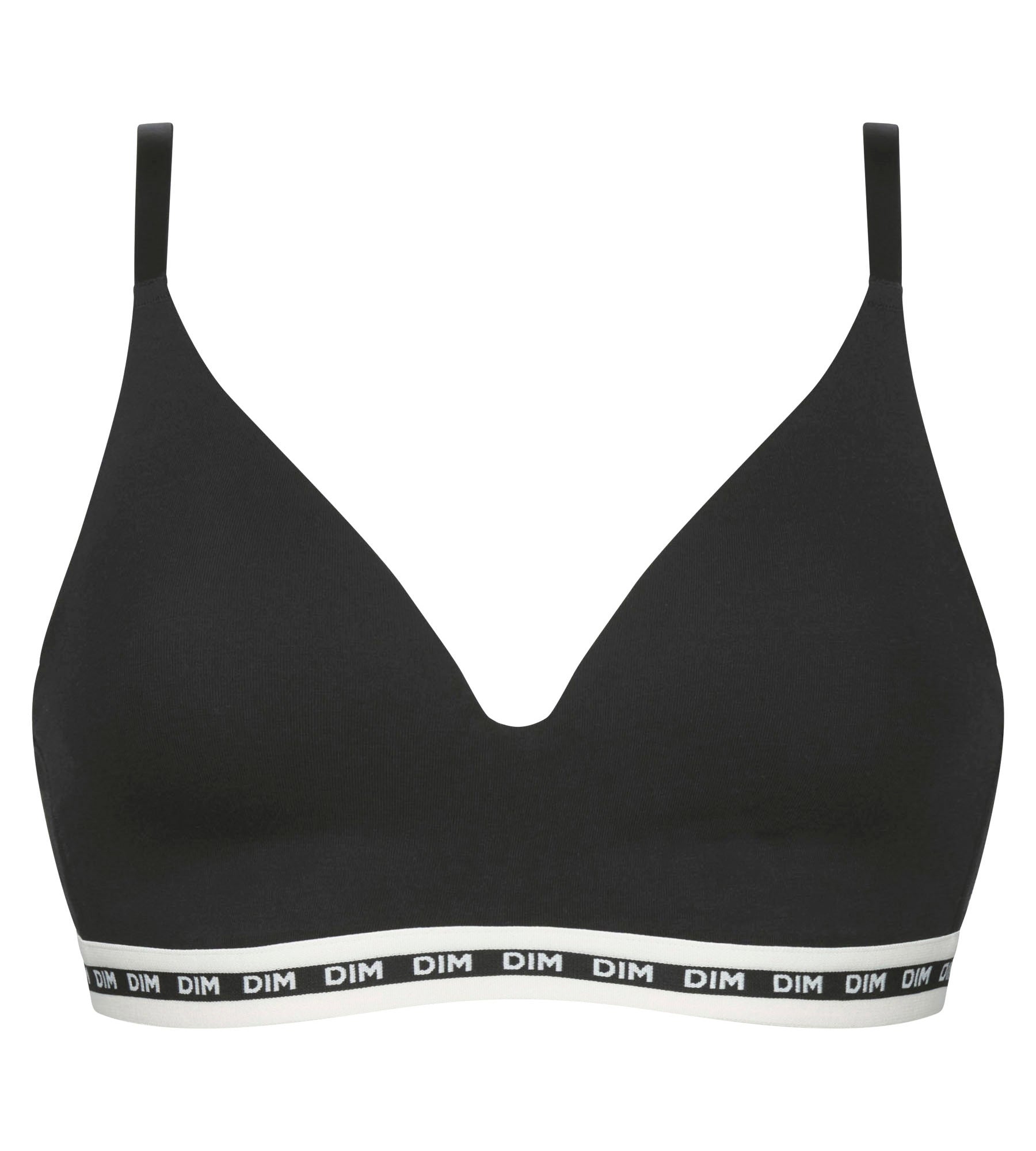 DIM Reggiseno a triangolo in cotone modal nero con coppe sagomate DIM Icons