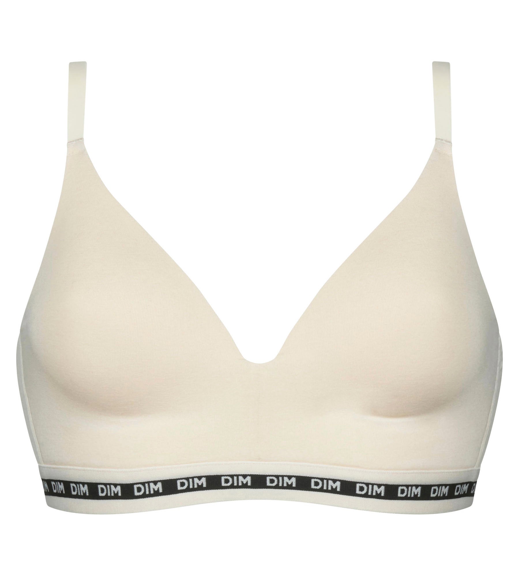 DIM Reggiseno a triangolo in cotone modal beige con coppe sagomate DIM Icons