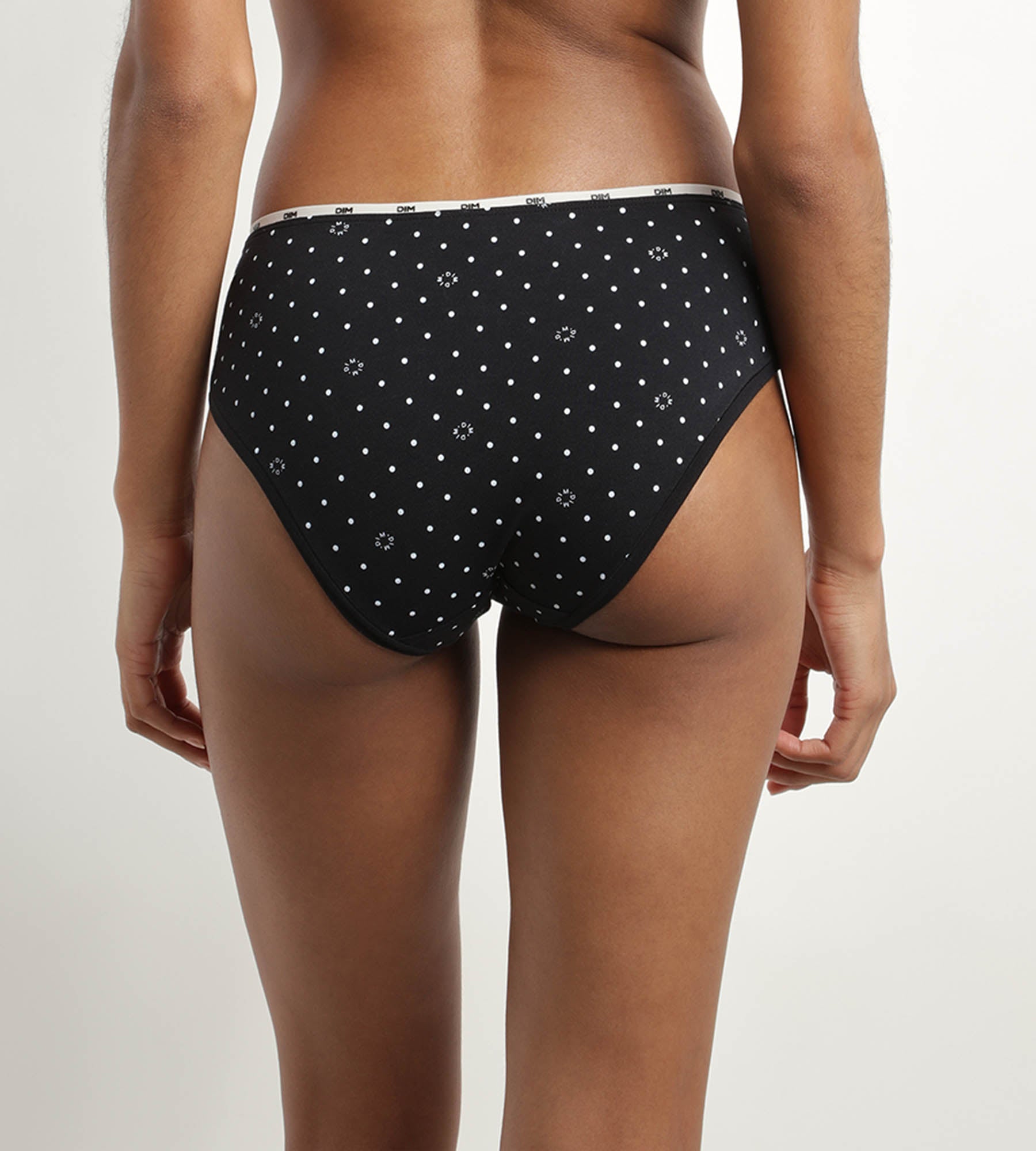DIM Slip donna in cotone modal nero con motivo logo DIM Icons Essentiel