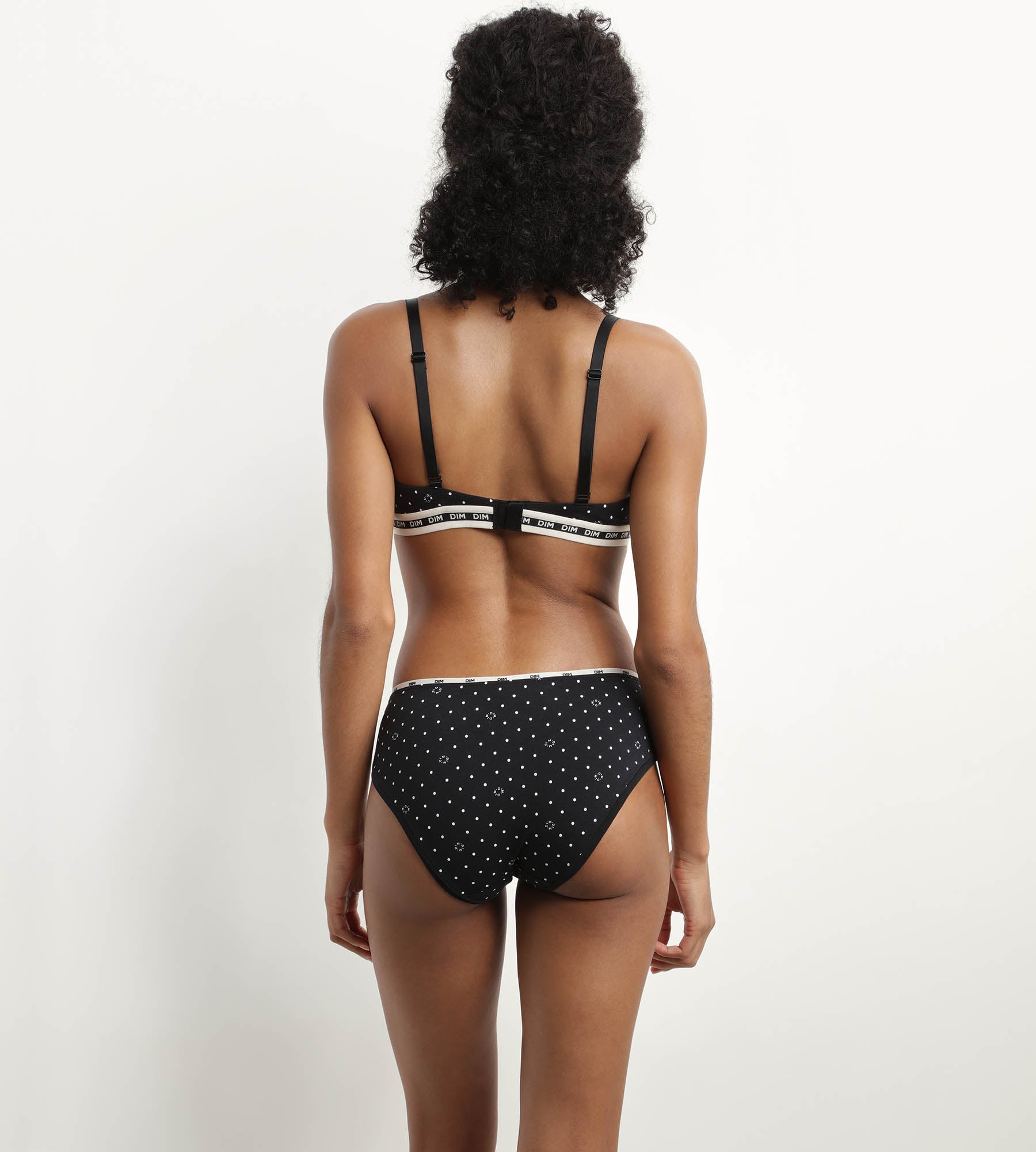 DIM Slip donna in cotone modal nero con motivo logo DIM Icons Essentiel
