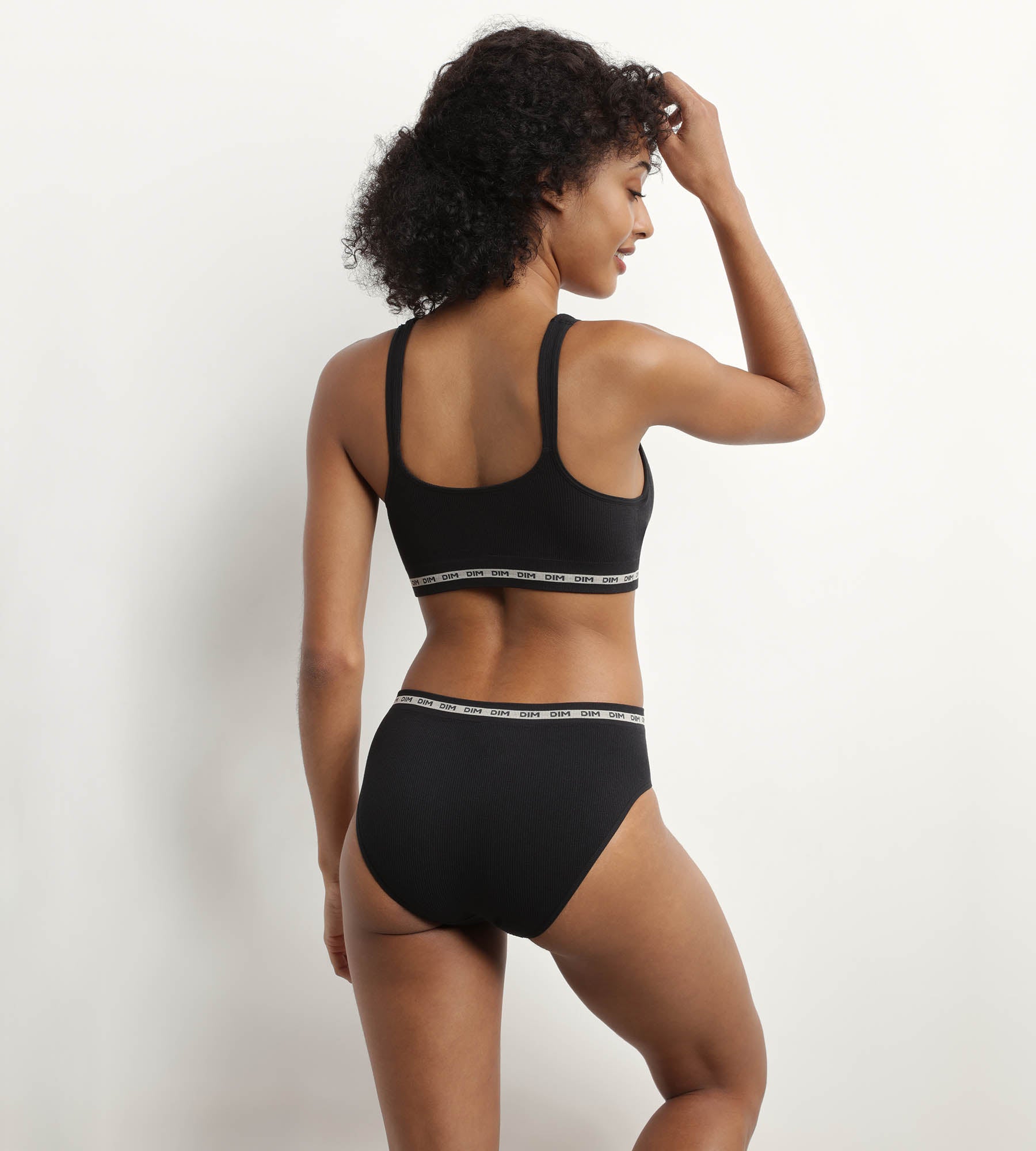 DIM Slip donna in poliammide modale senza cuciture Nero Dim Icons Seamless