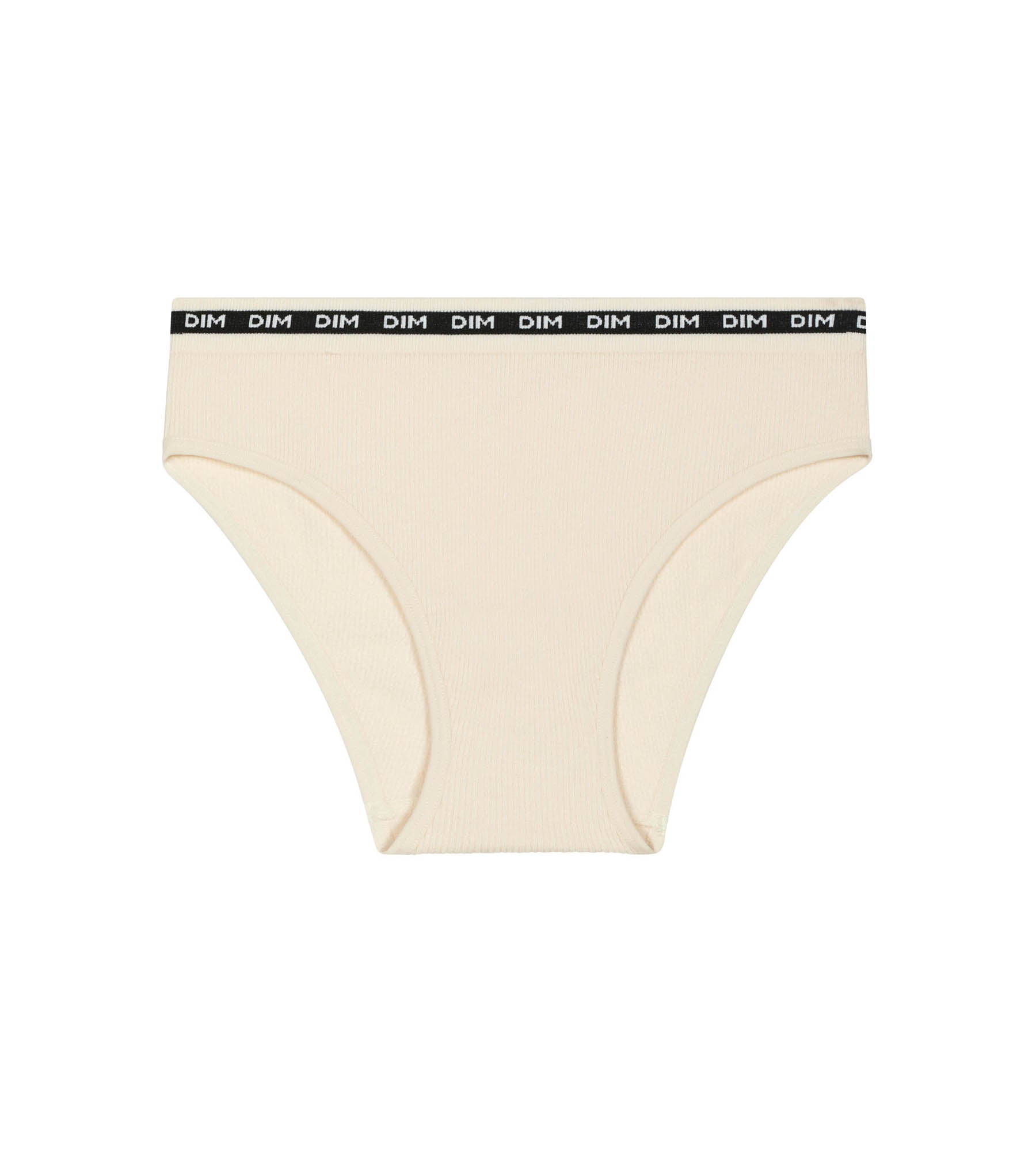 DIM Slip bambina a costine beige con cintura nera Dim Icons