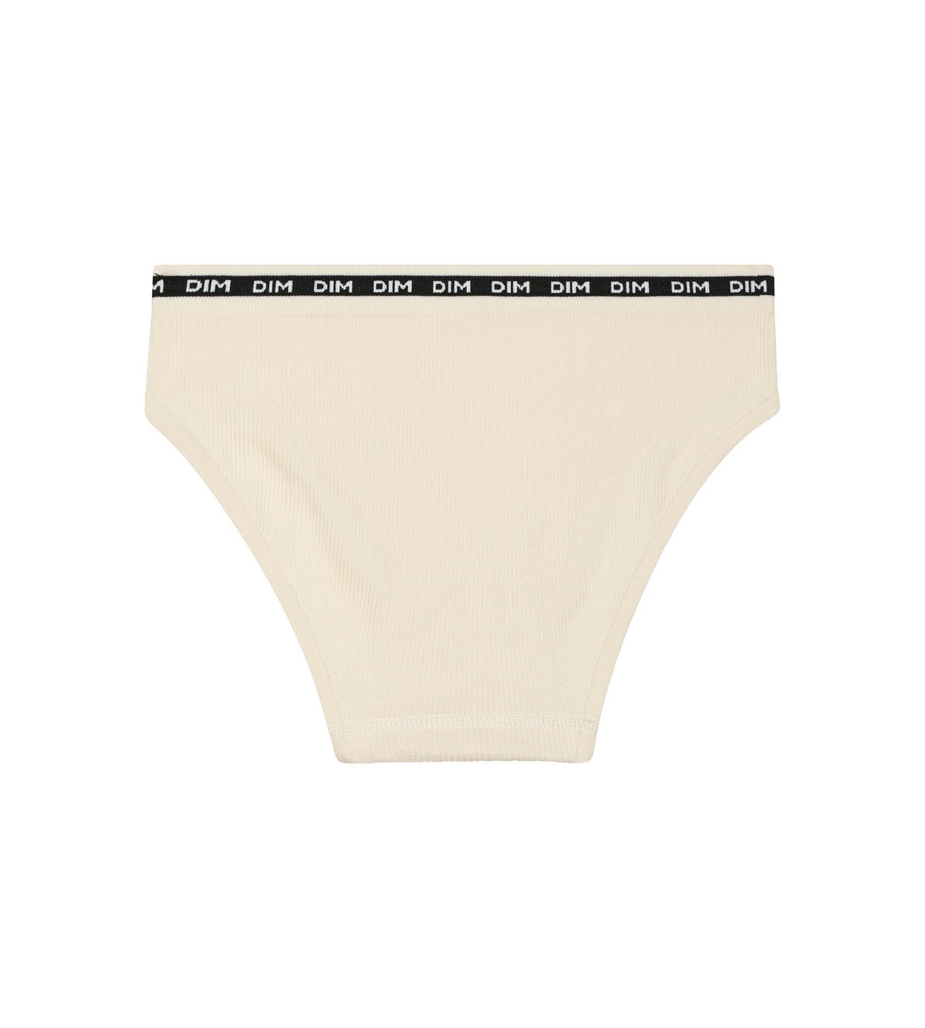 DIM Slip bambina a costine beige con cintura nera Dim Icons