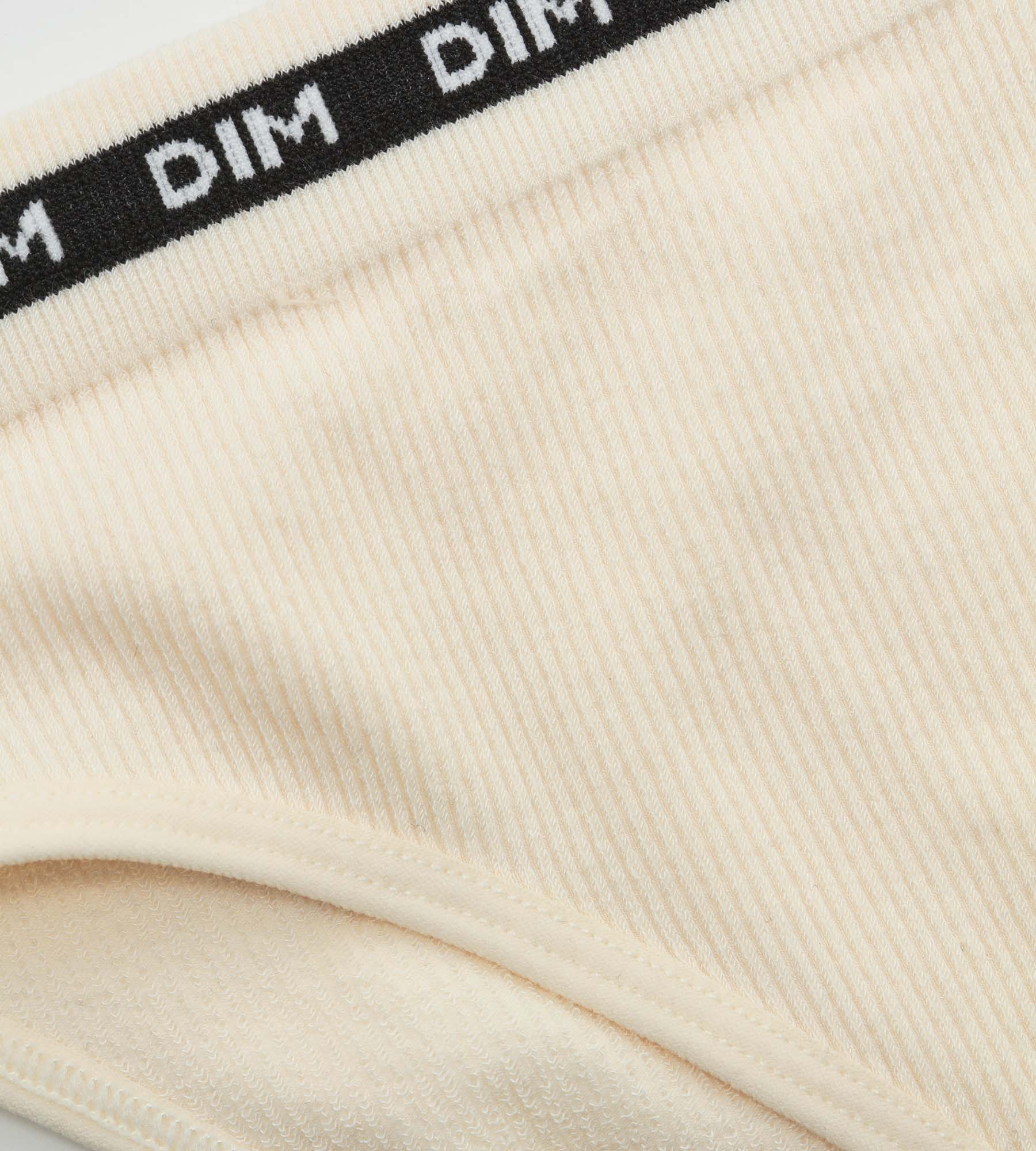DIM Slip bambina a costine beige con cintura nera Dim Icons