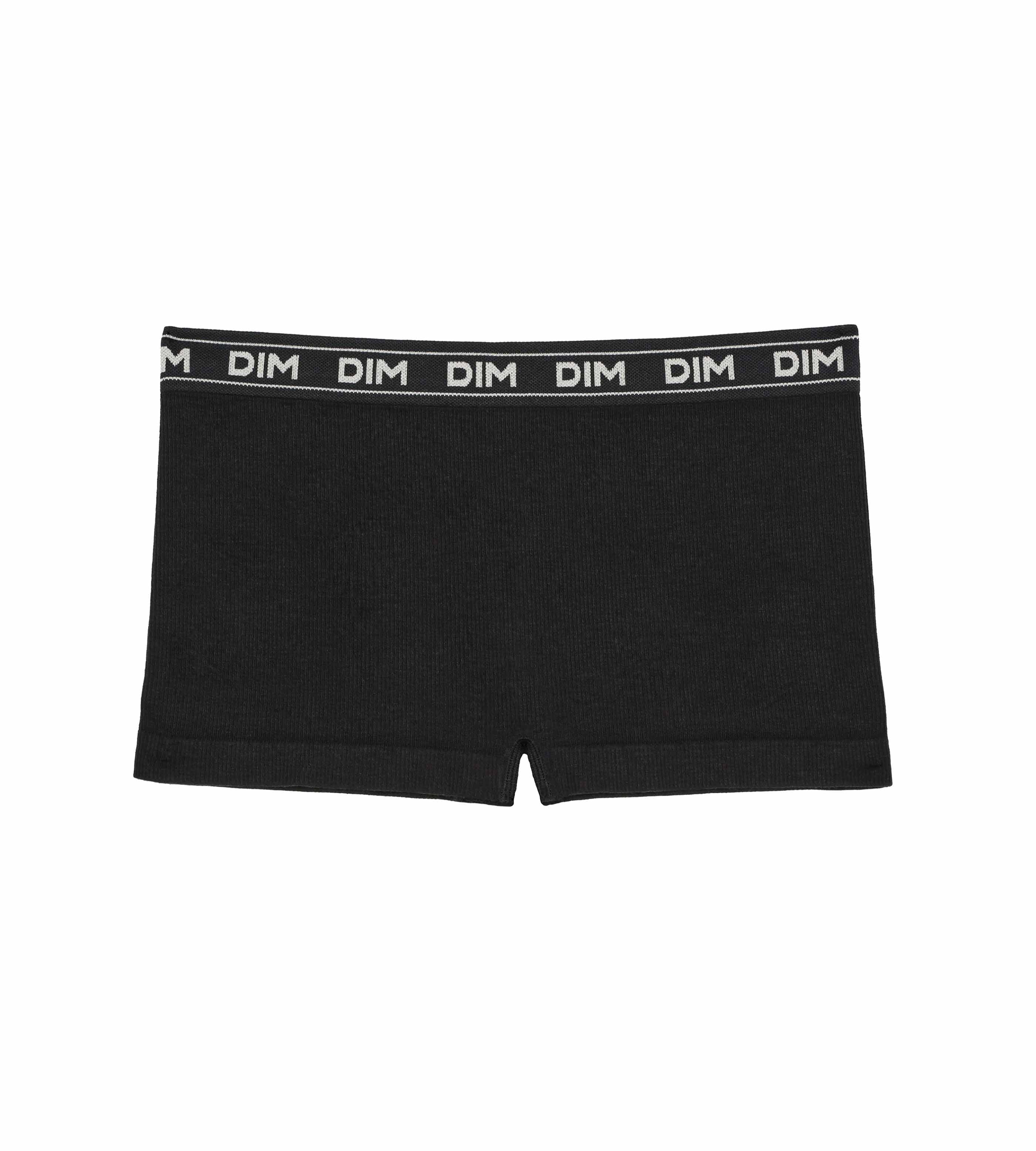 DIM Boxer bambino in cotone modal a costine nero DIM Icons