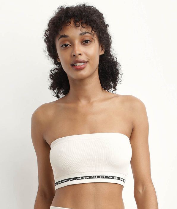 DIM Reggiseno a fascia beige in poliammide modale con ferretto DIM Icons Seamless