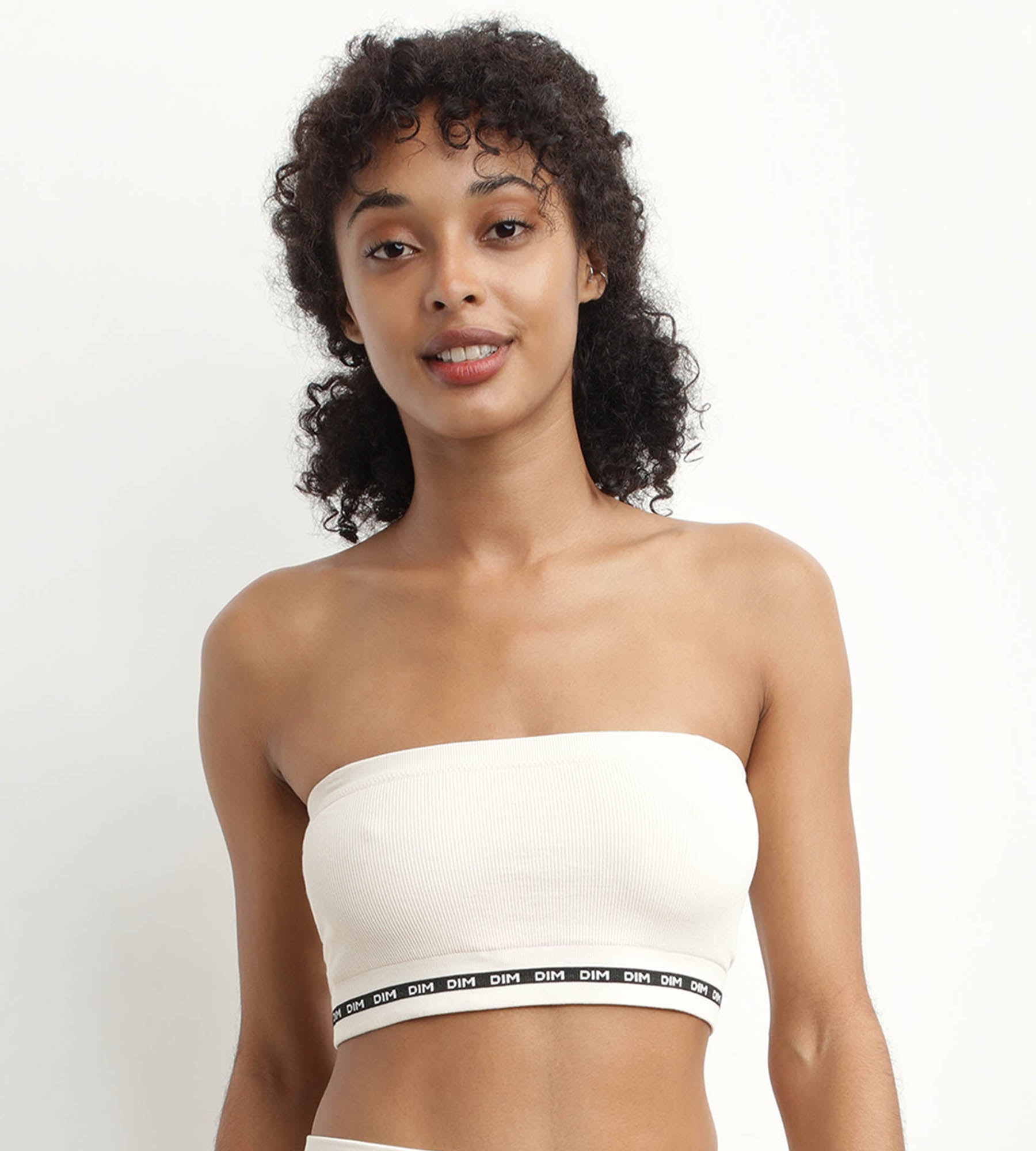 DIM Reggiseno a fascia beige in poliammide modale con ferretto DIM Icons Seamless