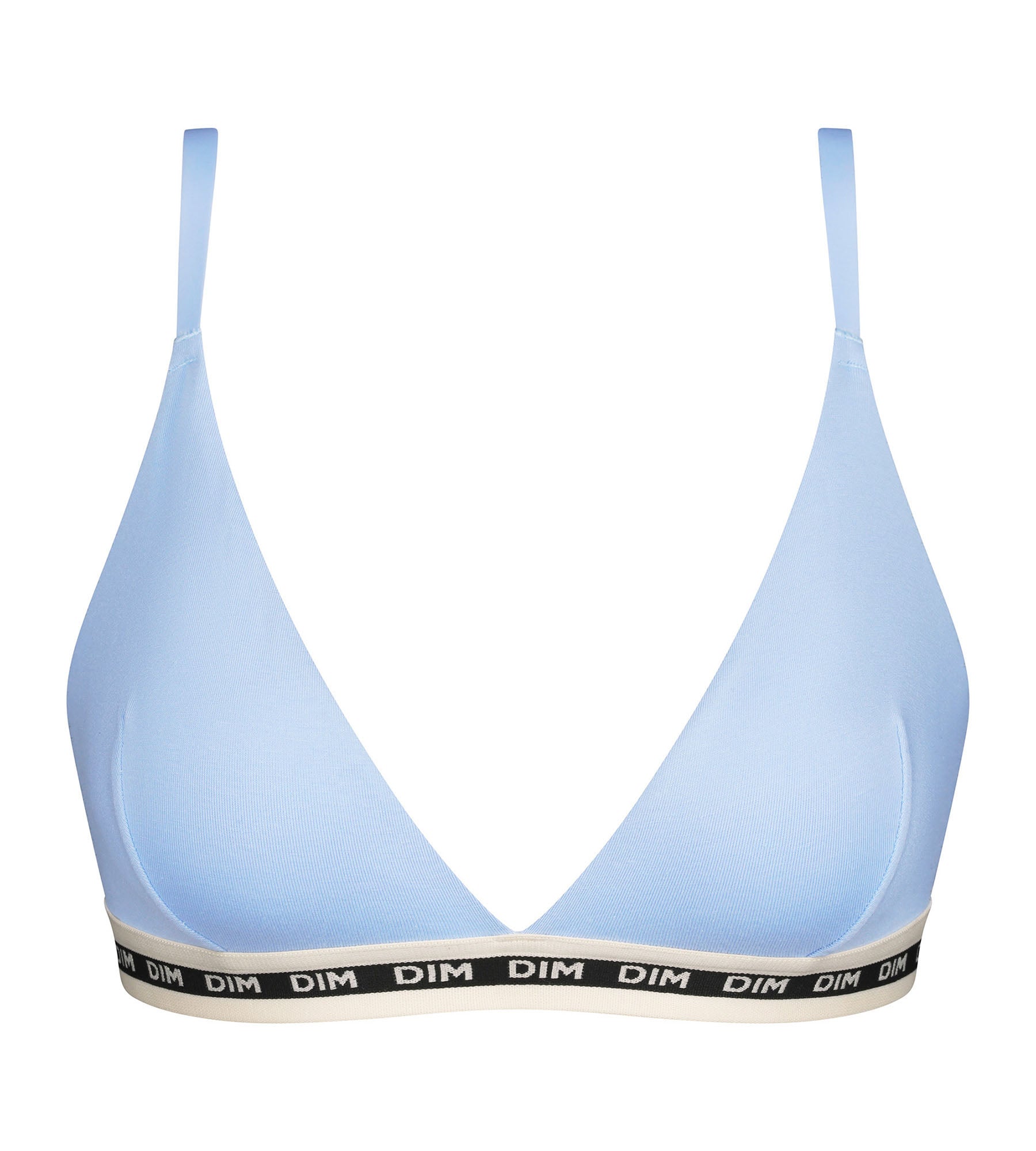 DIM Reggiseno a triangolo in cotone blu DIM Icons Essentiel