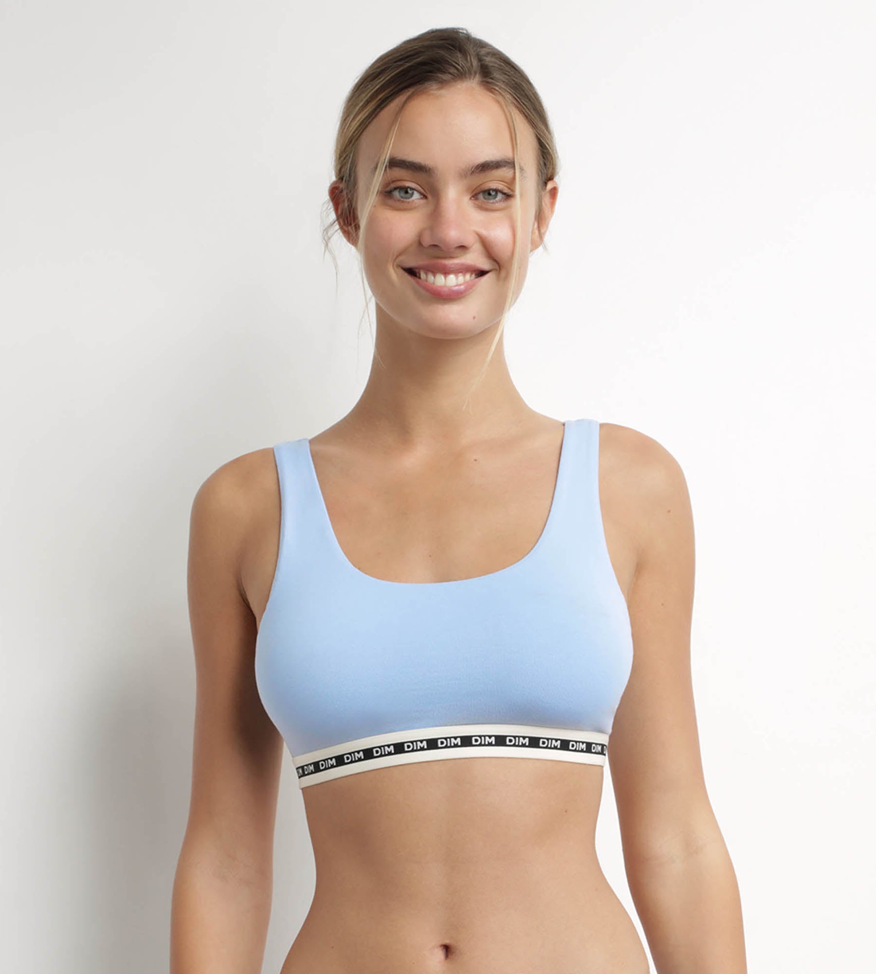 DIM Reggiseno blu in cotone modal DIM Icons Essentiel