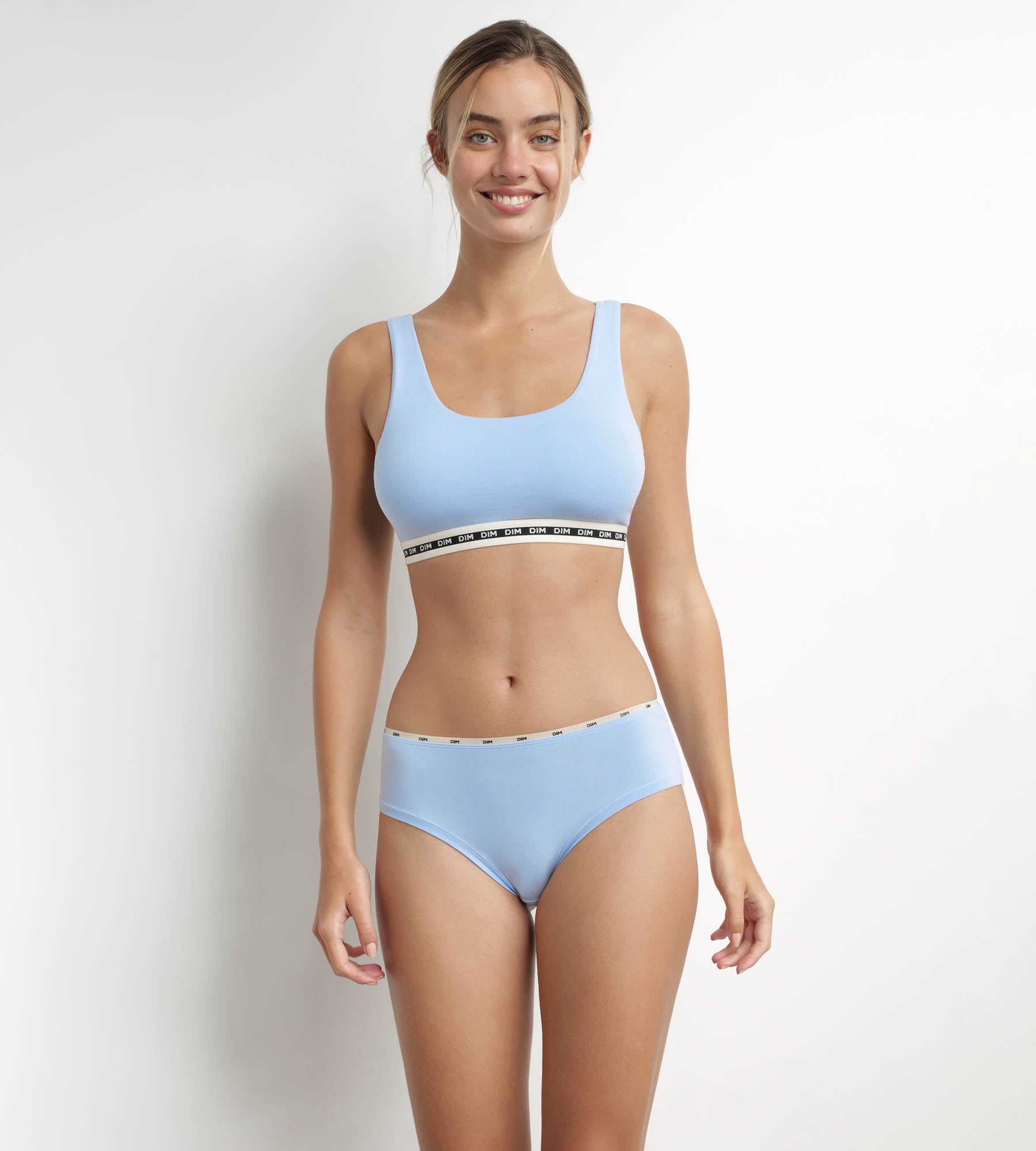 DIM Reggiseno blu in cotone modal DIM Icons Essentiel