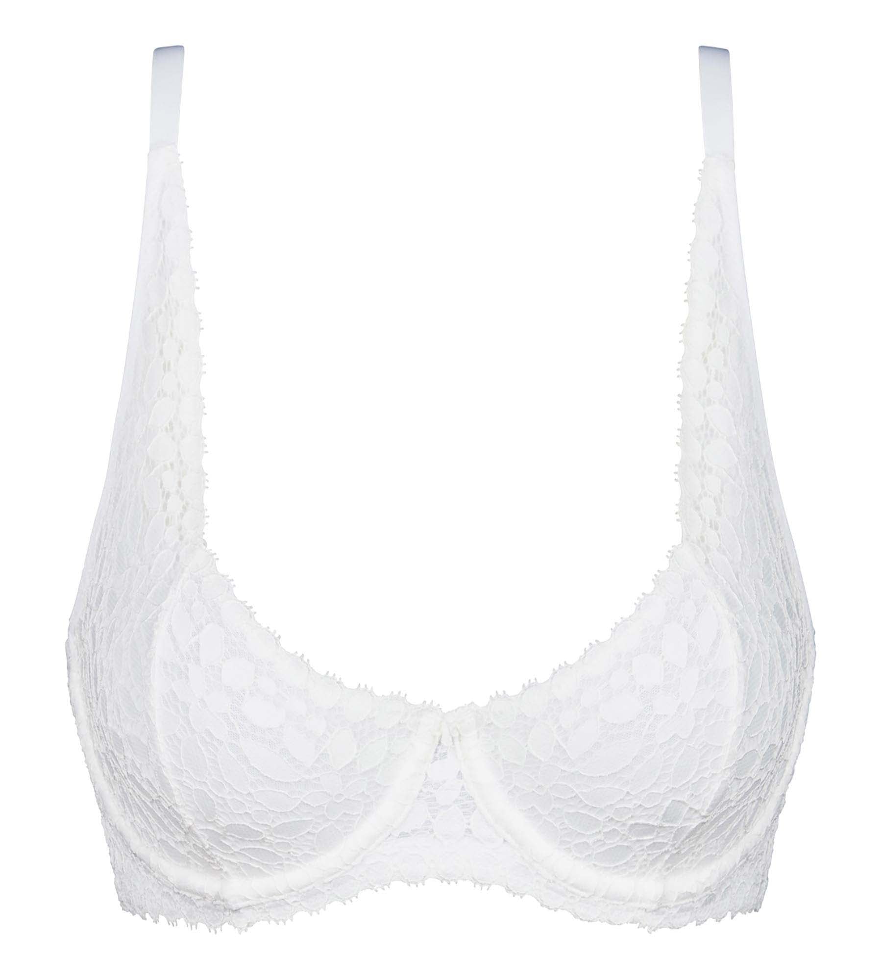 DIM Daily Dentelle Reggiseno con ferretto in pizzo floreale bianco