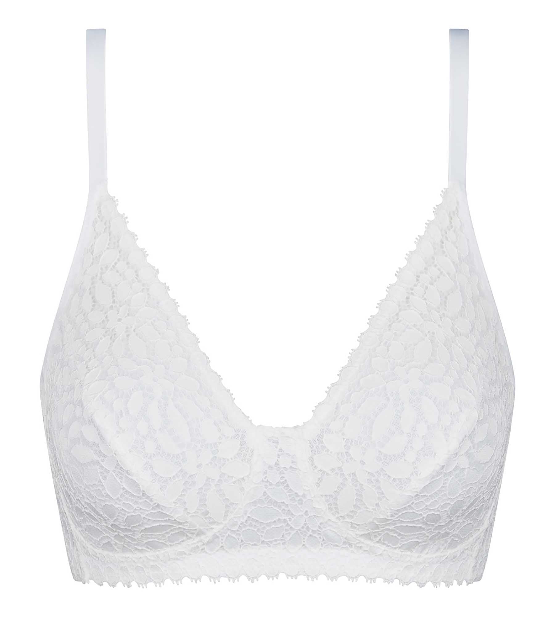 DIM Reggiseno senza ferretto bianco floreale Daily Dentelle