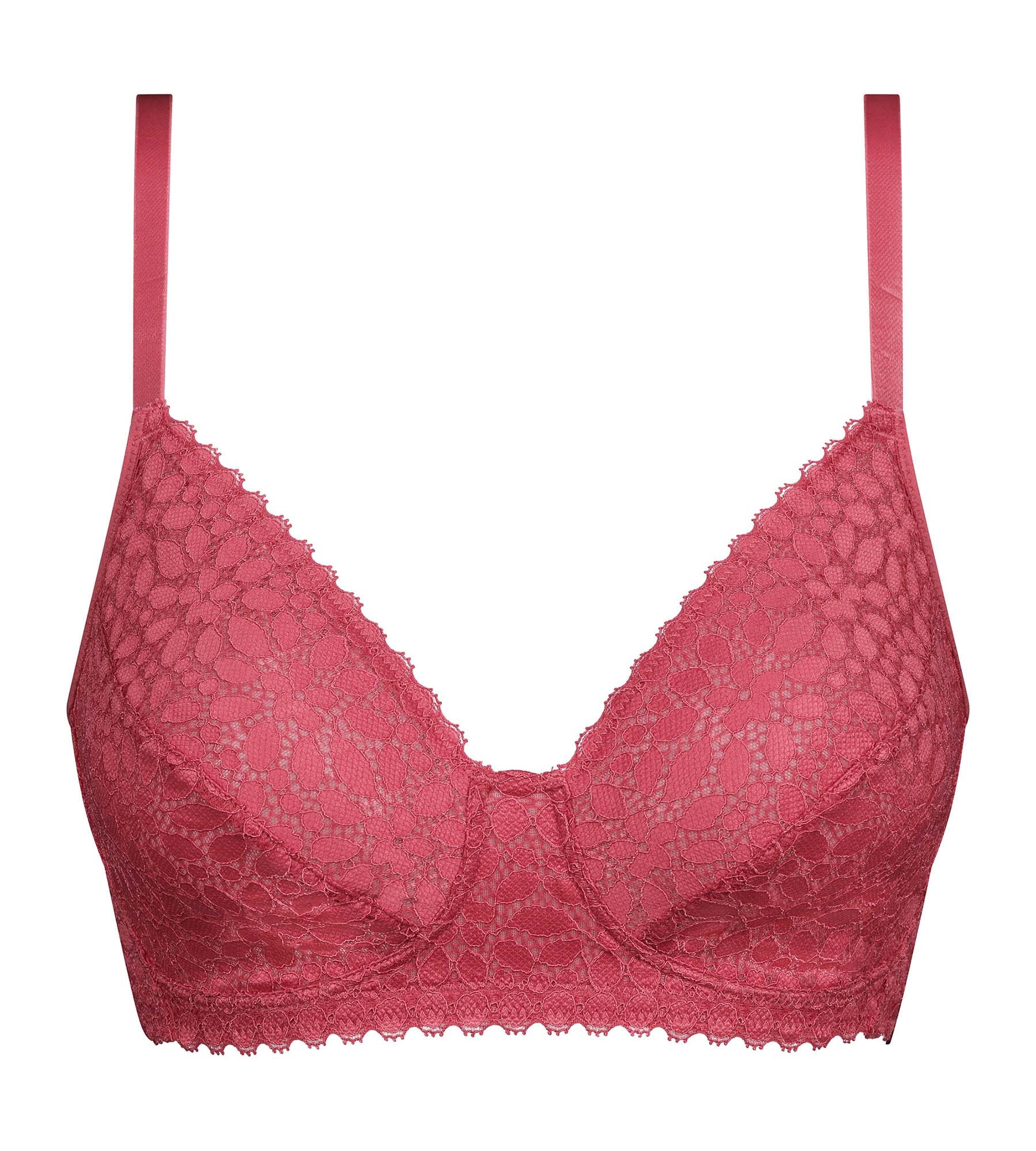 DIM Reggiseno a triangolo senza ferretto con pizzo floreale Rose Daily Dentelle