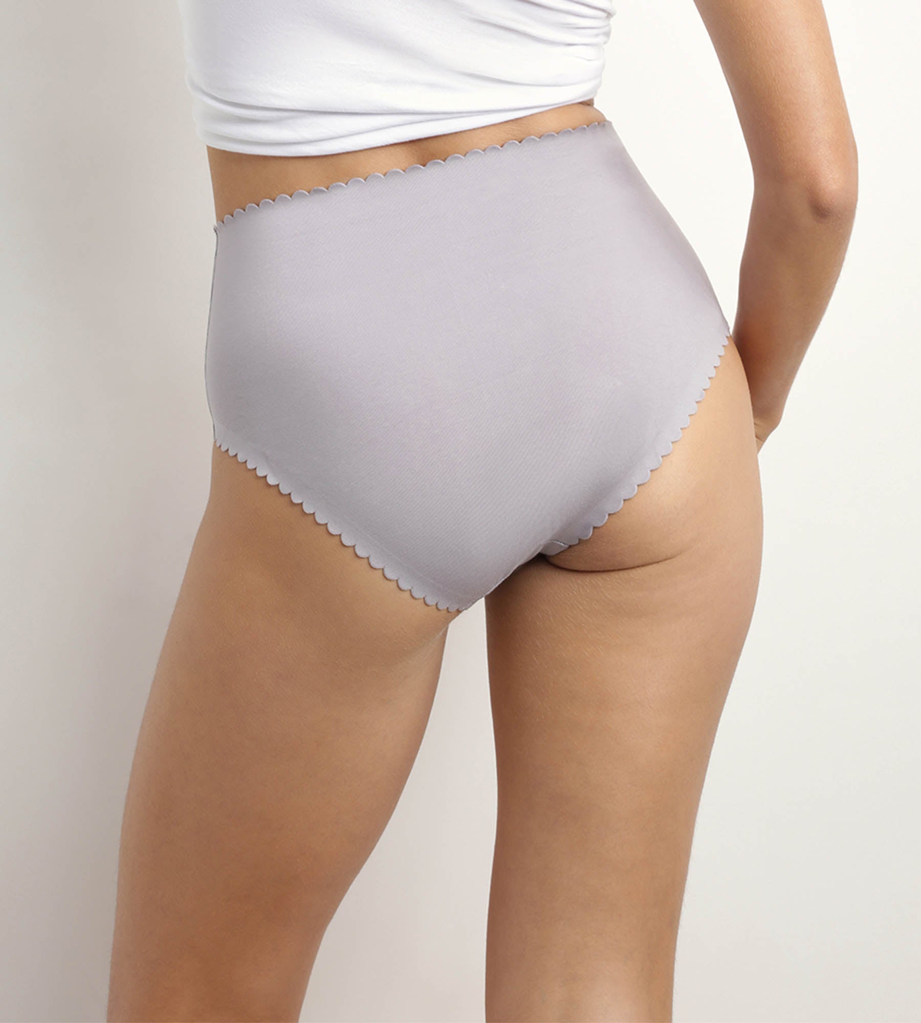 DIM Body Touch Easy Pacco da 2 slip in cotone elasticizzato bianco grigio