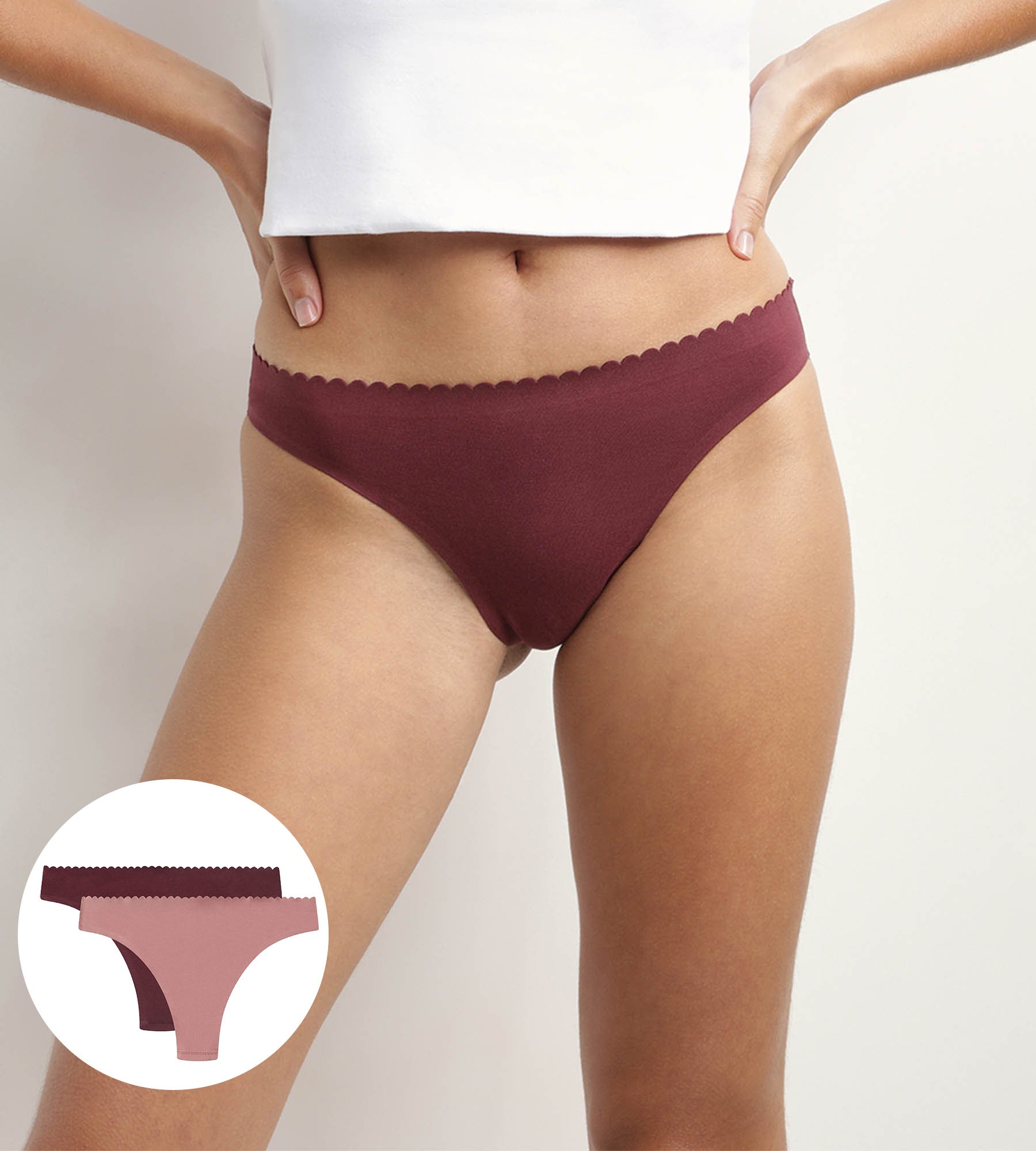 DIM Pacco da 2 tanga da donna Body Touch Easy rosa e rubino