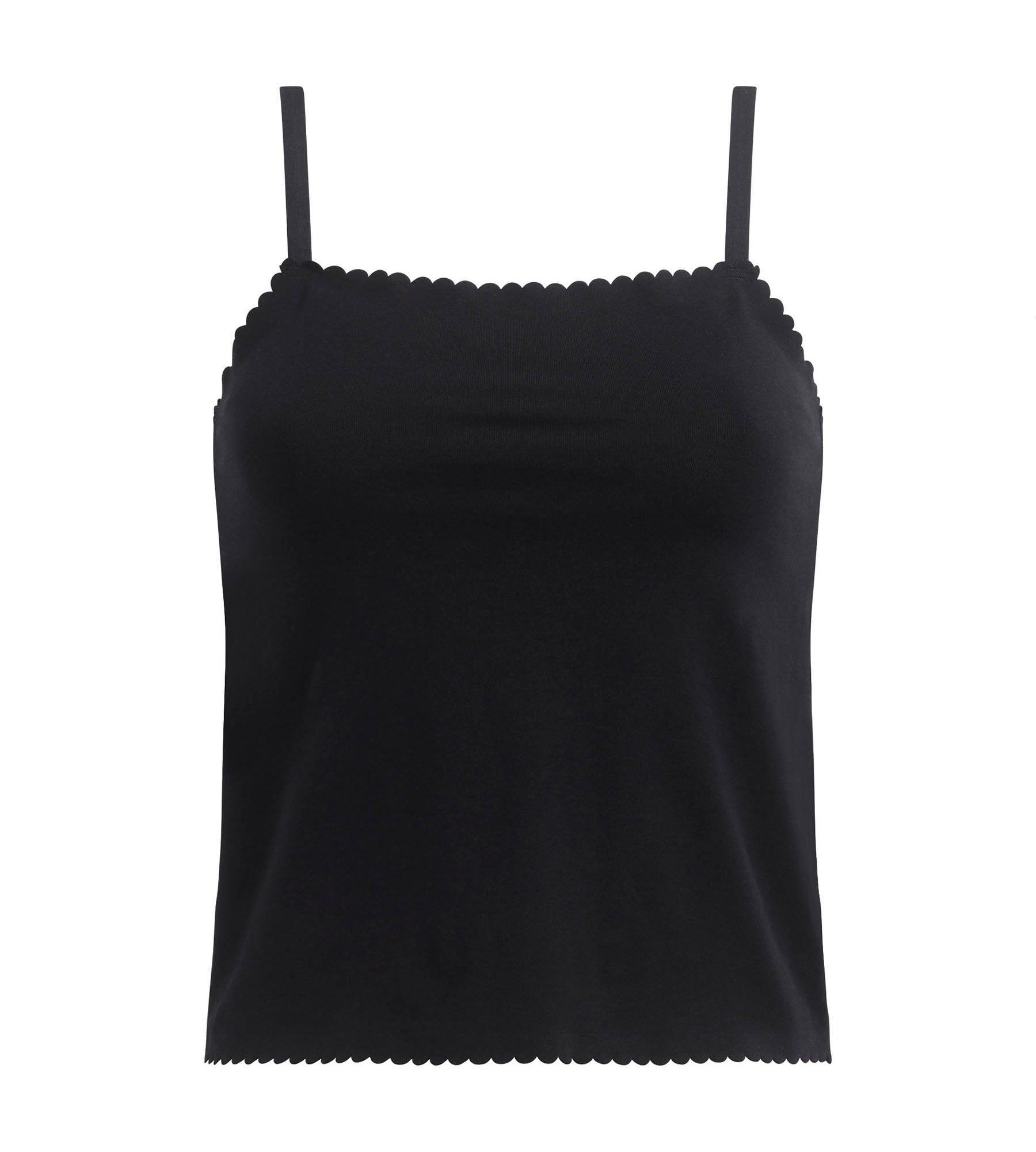 DIM Top donna in cotone elasticizzato senza cuciture Nero Body Touch Easy