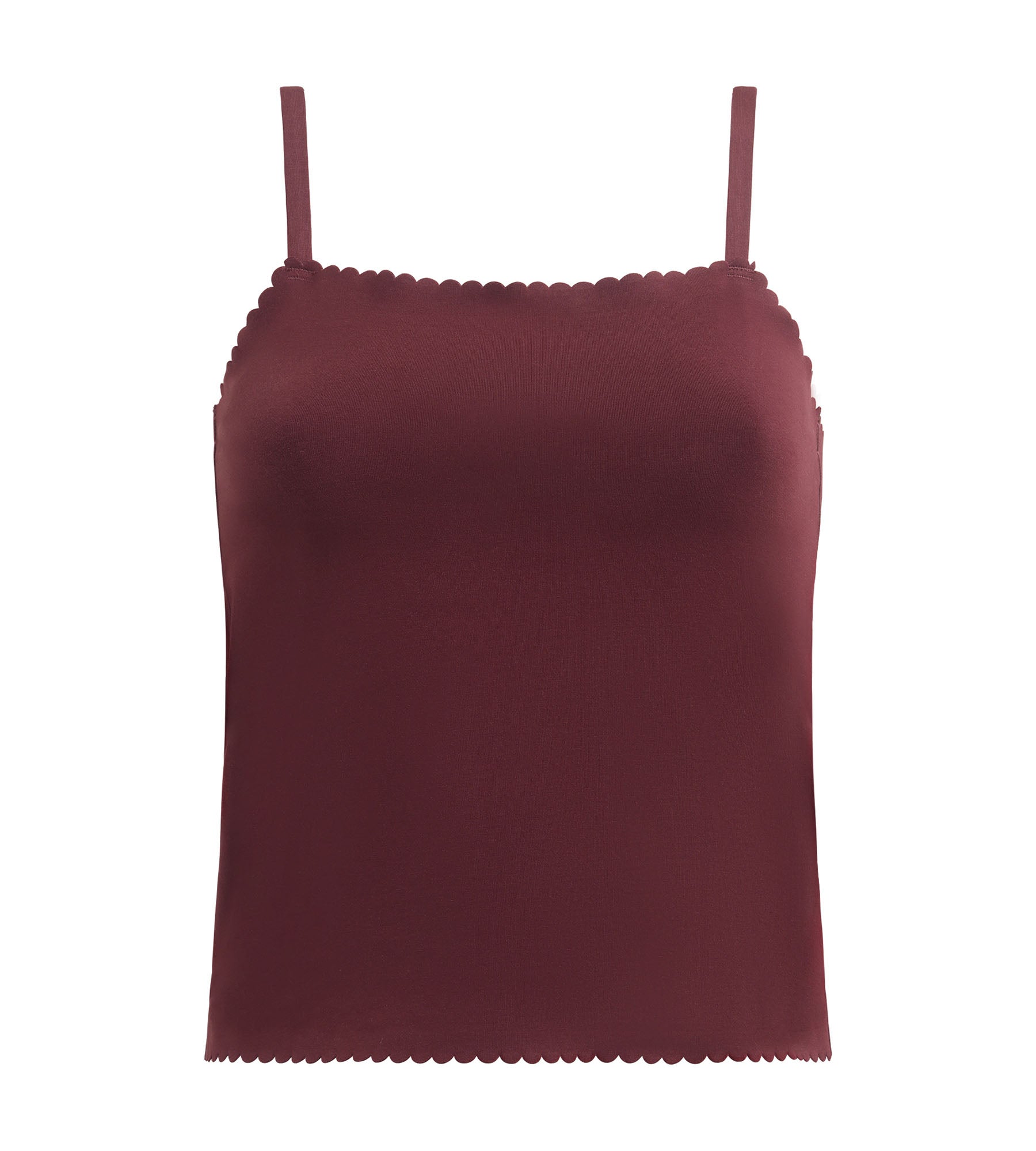 DIM Top donna in cotone elasticizzato senza cuciture Body Touch Easy rubino scuro