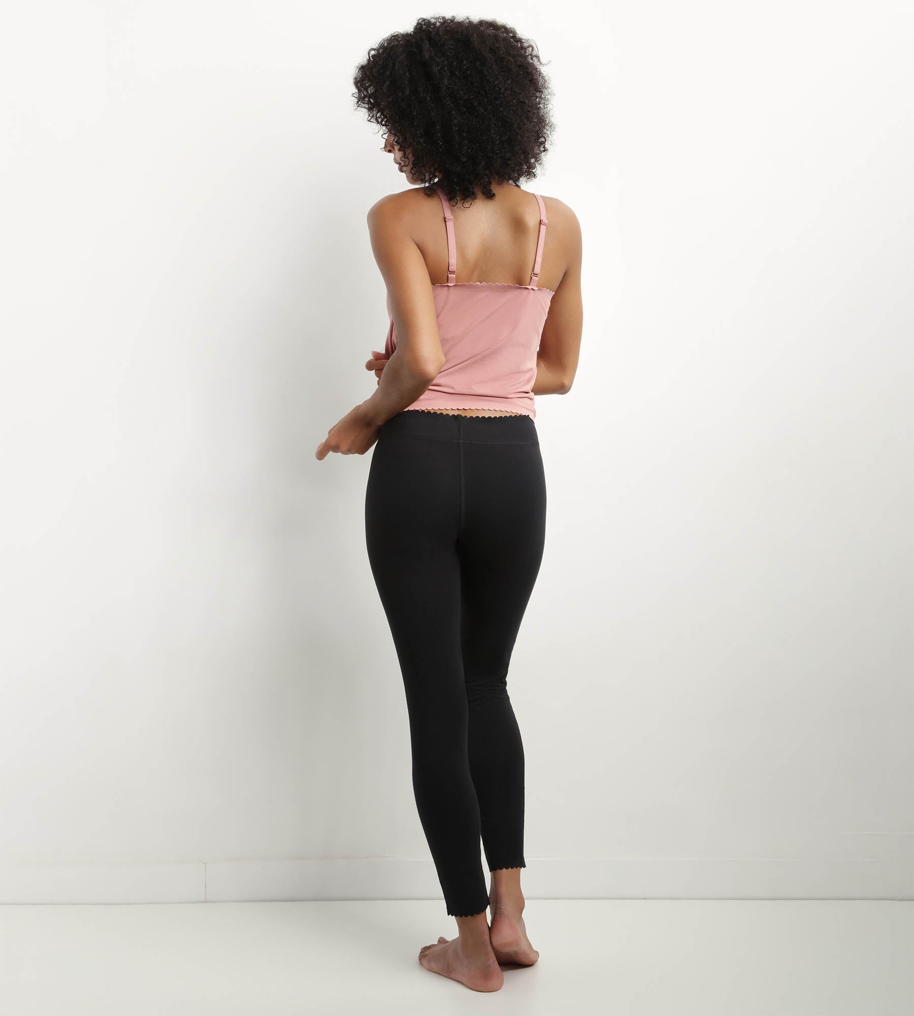 DIM Leggings donna in cotone elasticizzato coprente Nero Body Touch Easy