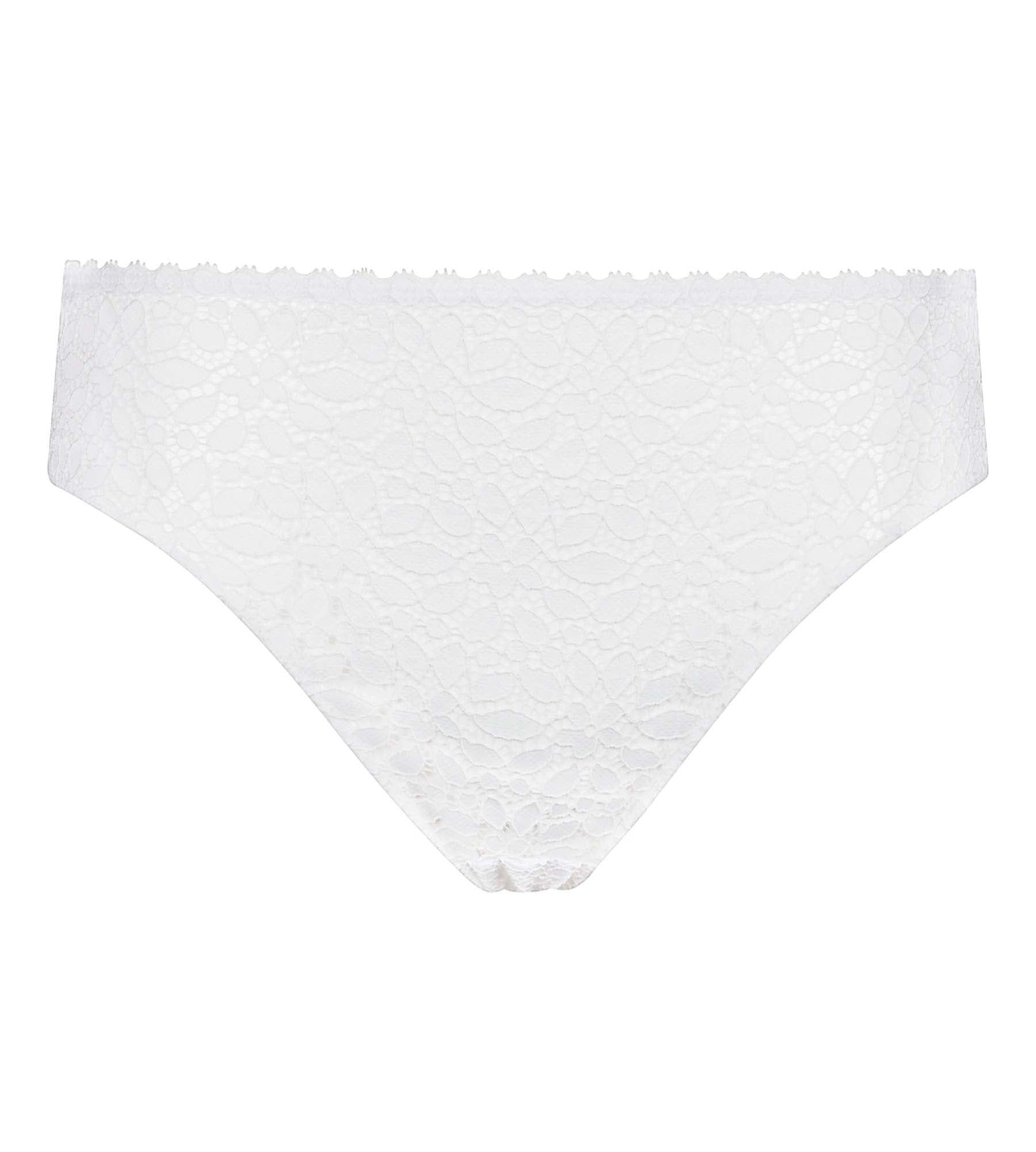 DIM Slip in pizzo floreale traforato Bianco Daily Dentelle