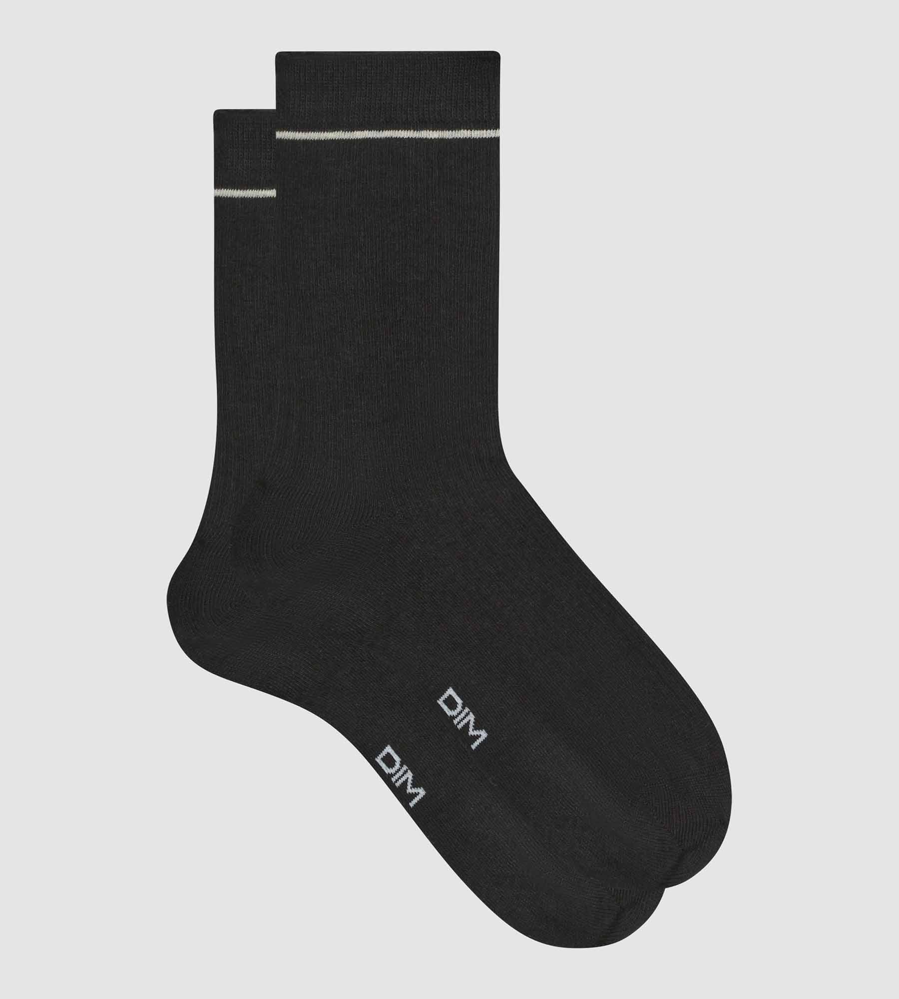 DIM Calze unisex in cotone modal a costine Nero DIM Icons