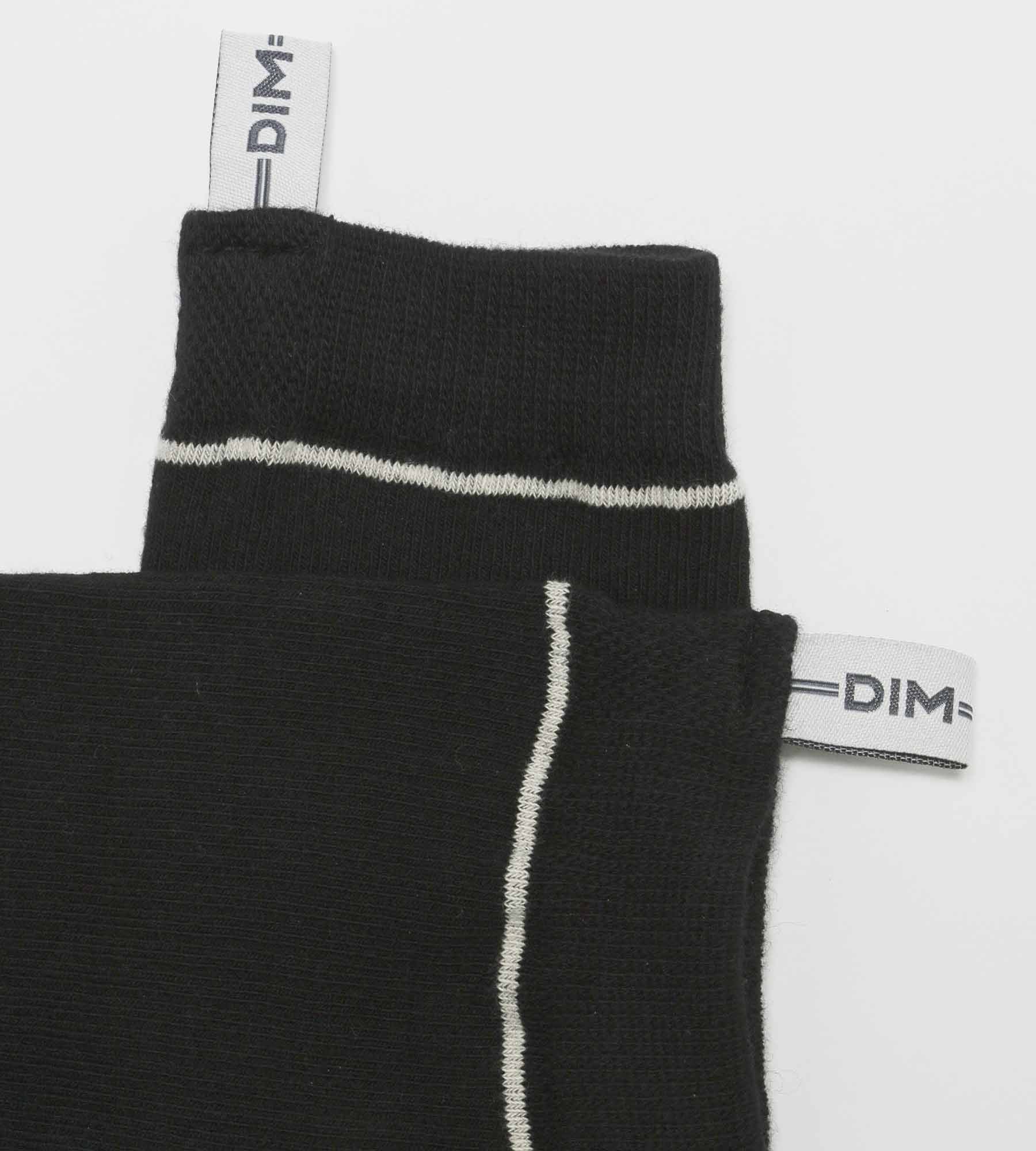 DIM Calze unisex in cotone modal a costine Nero DIM Icons