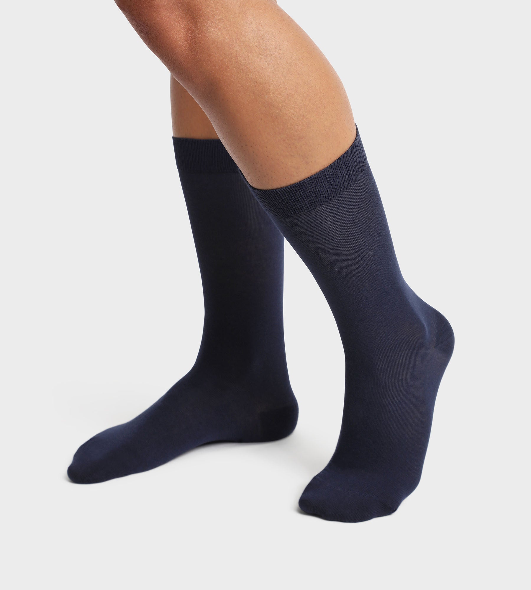 DIM 2 Pacco da calze in cotone bio blu navy da uomo Dim Good