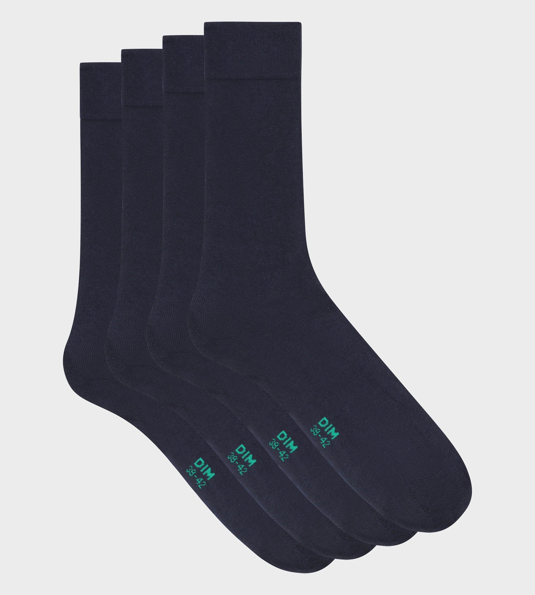 DIM 2 Pacco da calze in cotone bio blu navy da uomo Dim Good