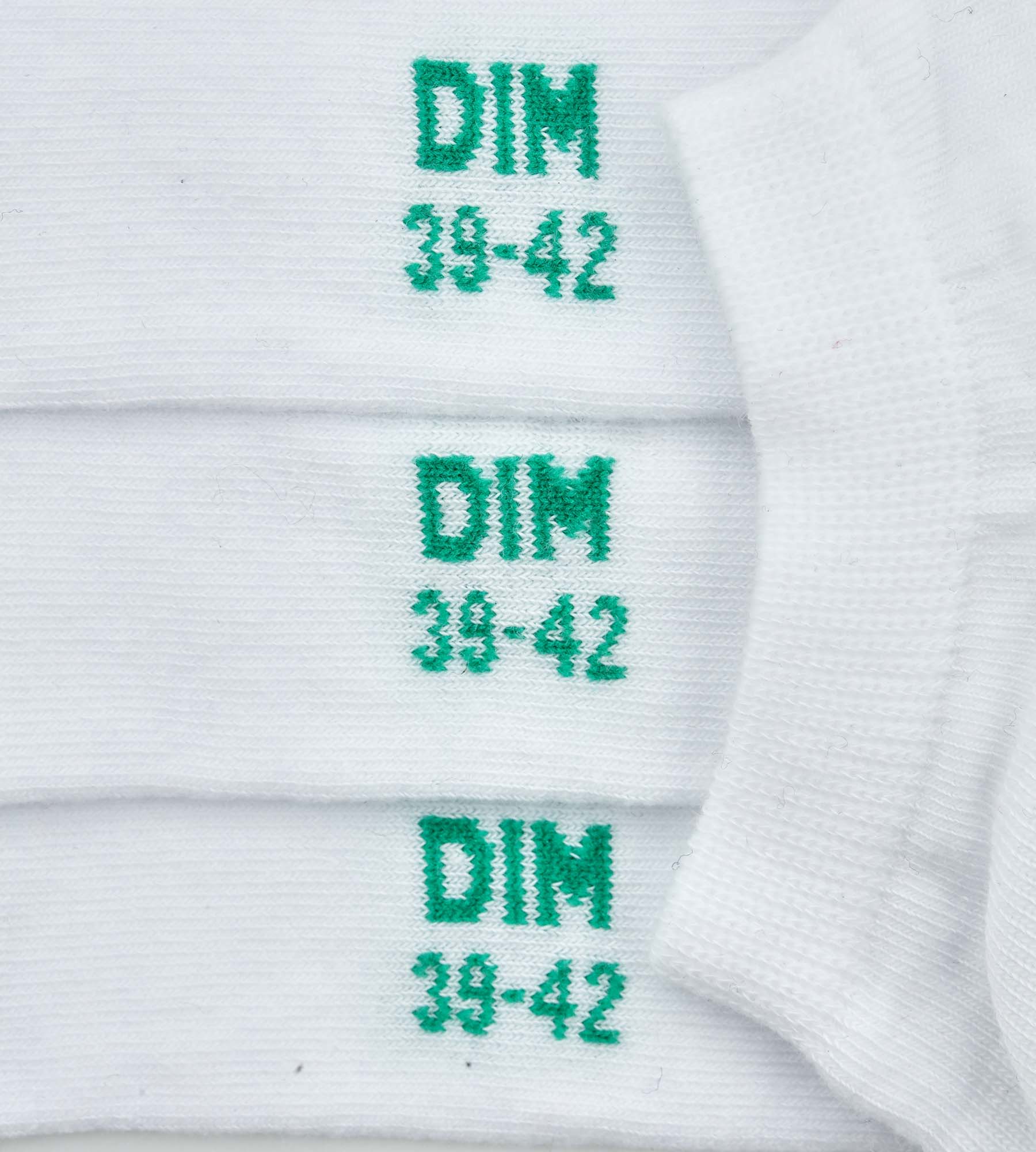 DIM Pacco da 2 calzini bianchi da uomo in cotone bio Dim Good
