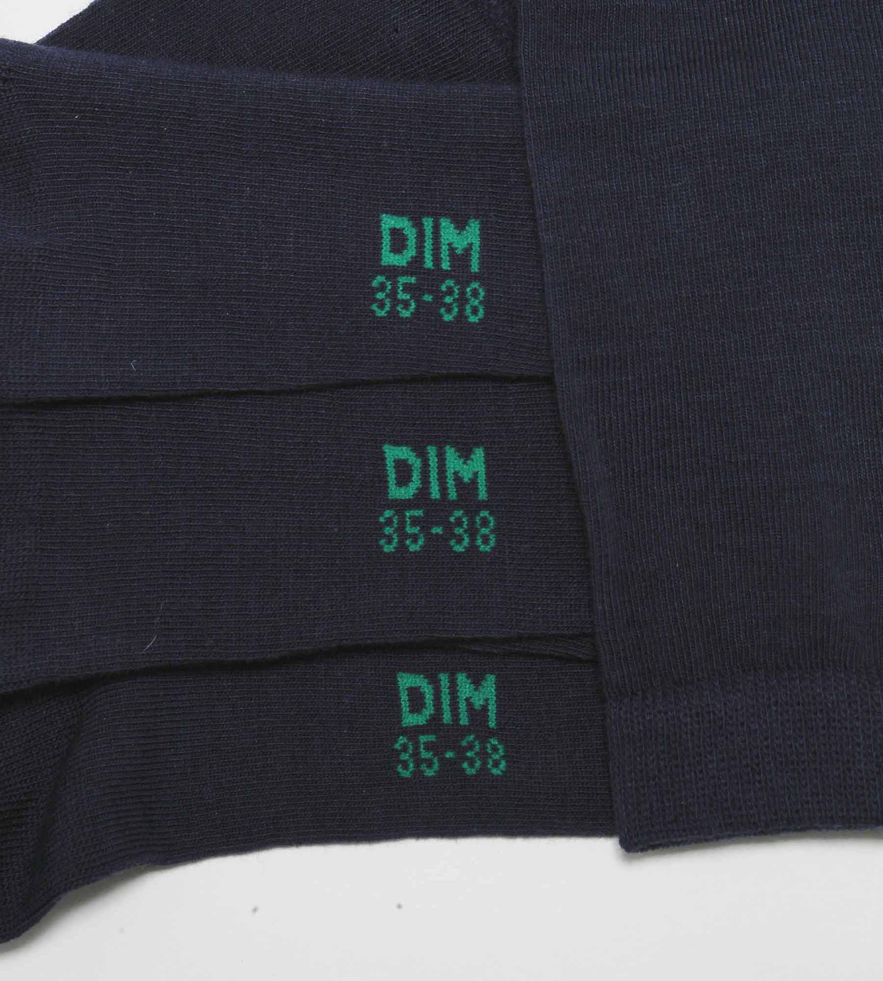 DIM Pacco da 2 calze in cotone bio blu navy da donna Dim Good
