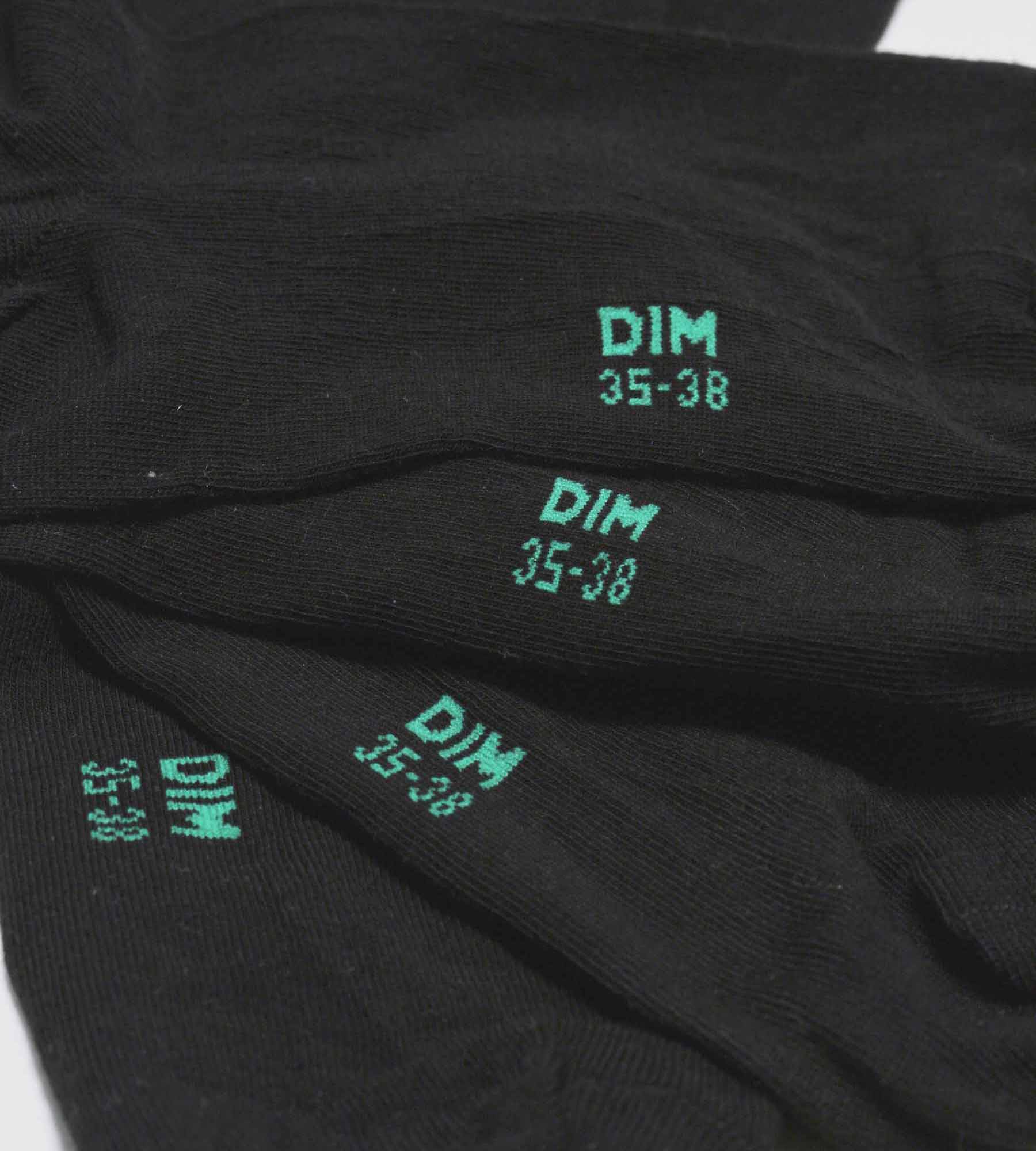 DIM Pacco da 2 calze in cotone bio nere da donna Dim Good