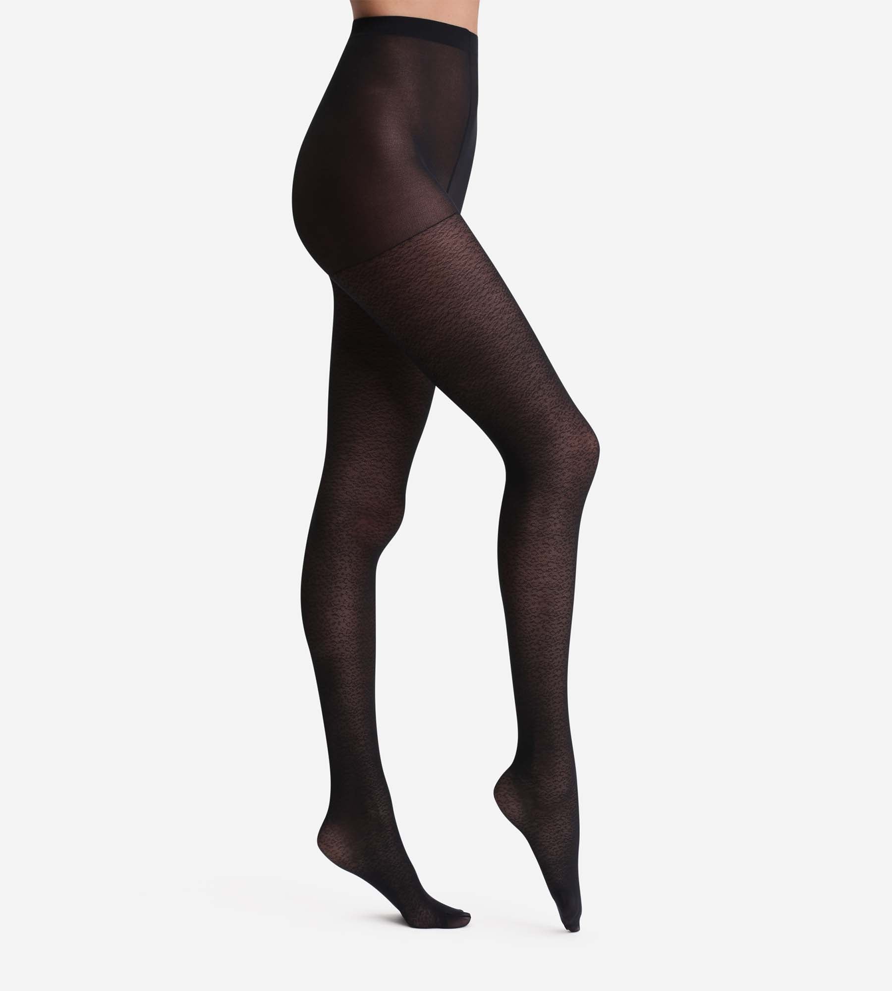 DIM Collant nero leopardato Dim Style