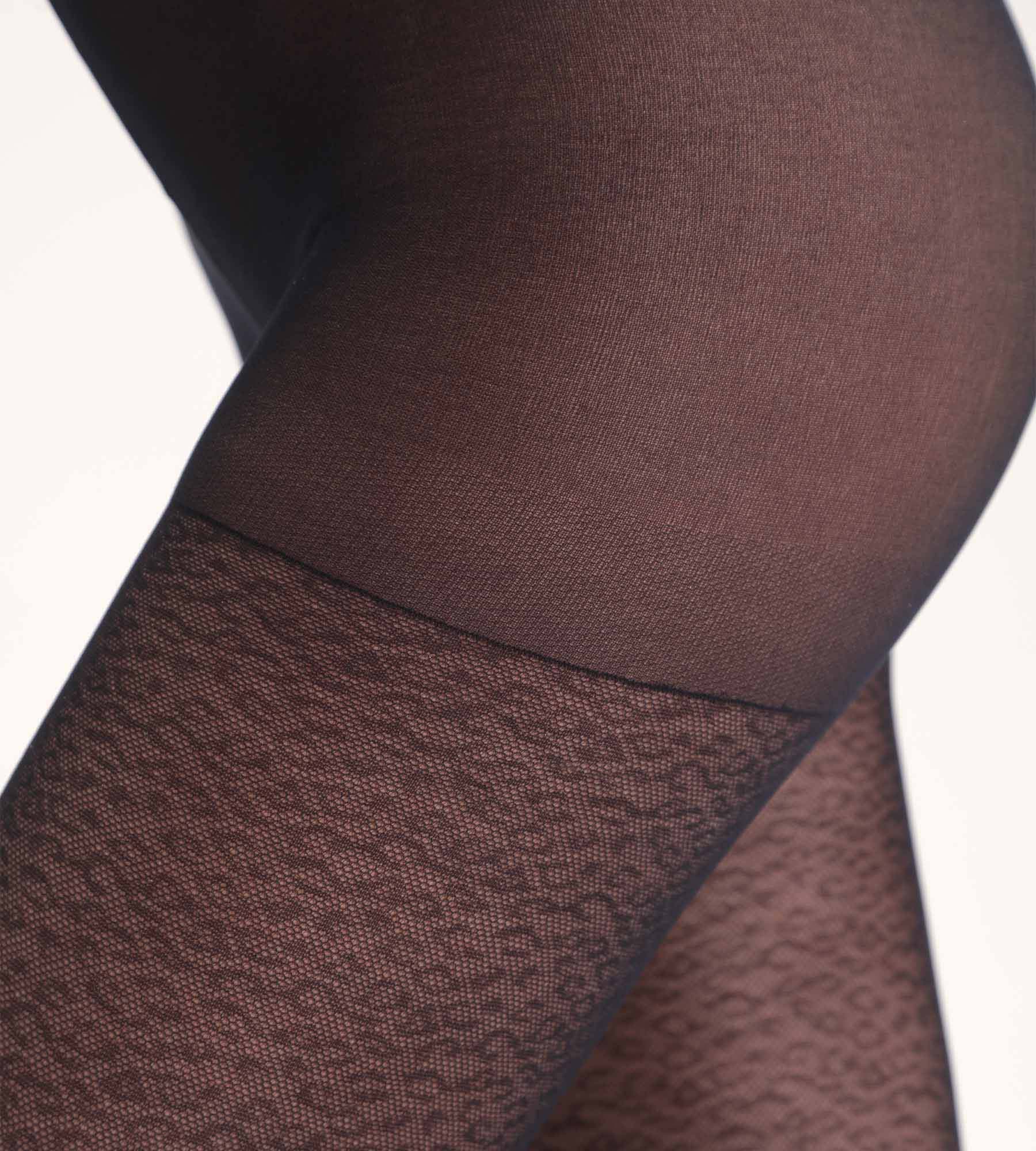 DIM Collant nero leopardato Dim Style
