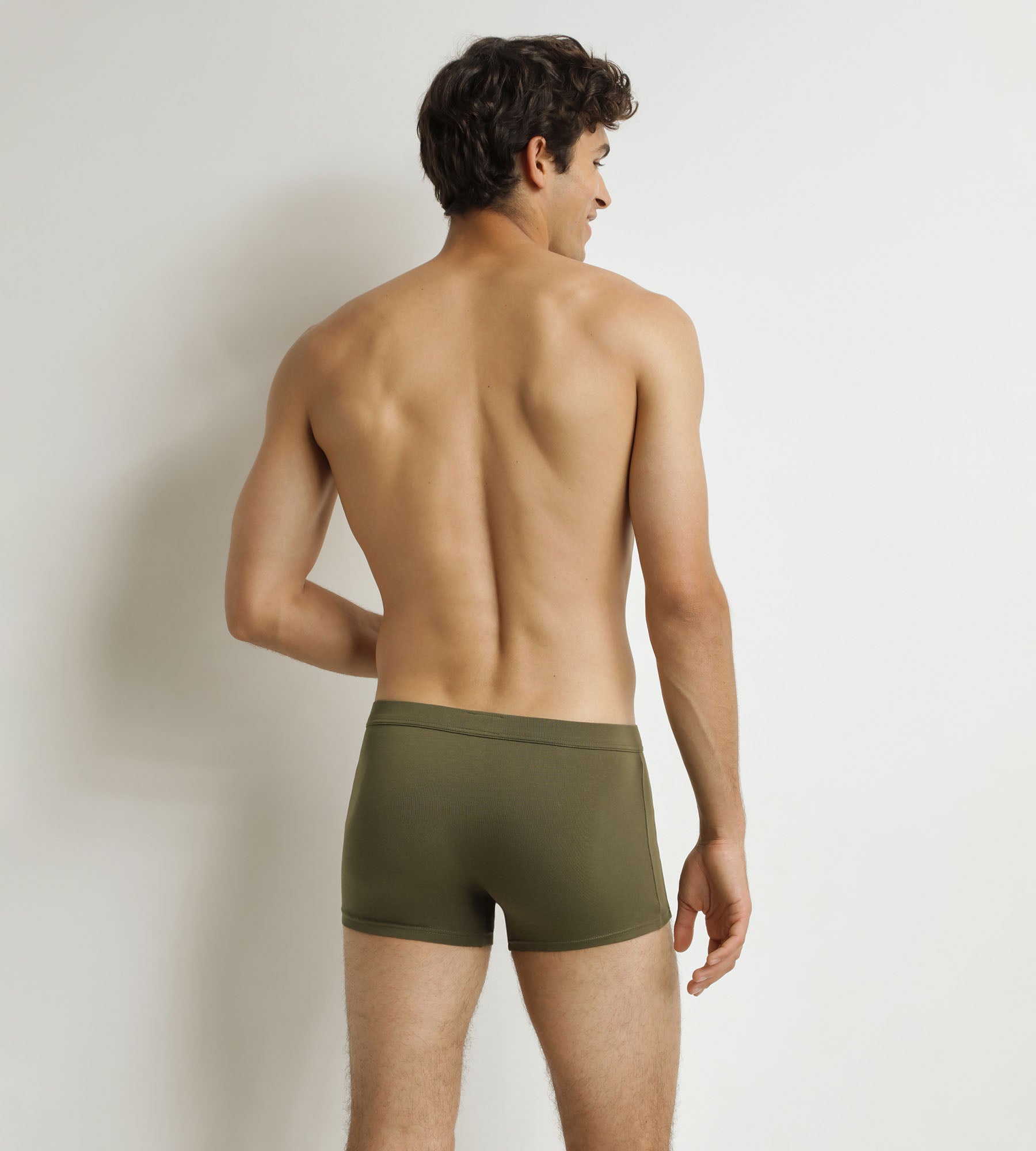 DIM Boxer Uomo Classic in cotone verde mimetico