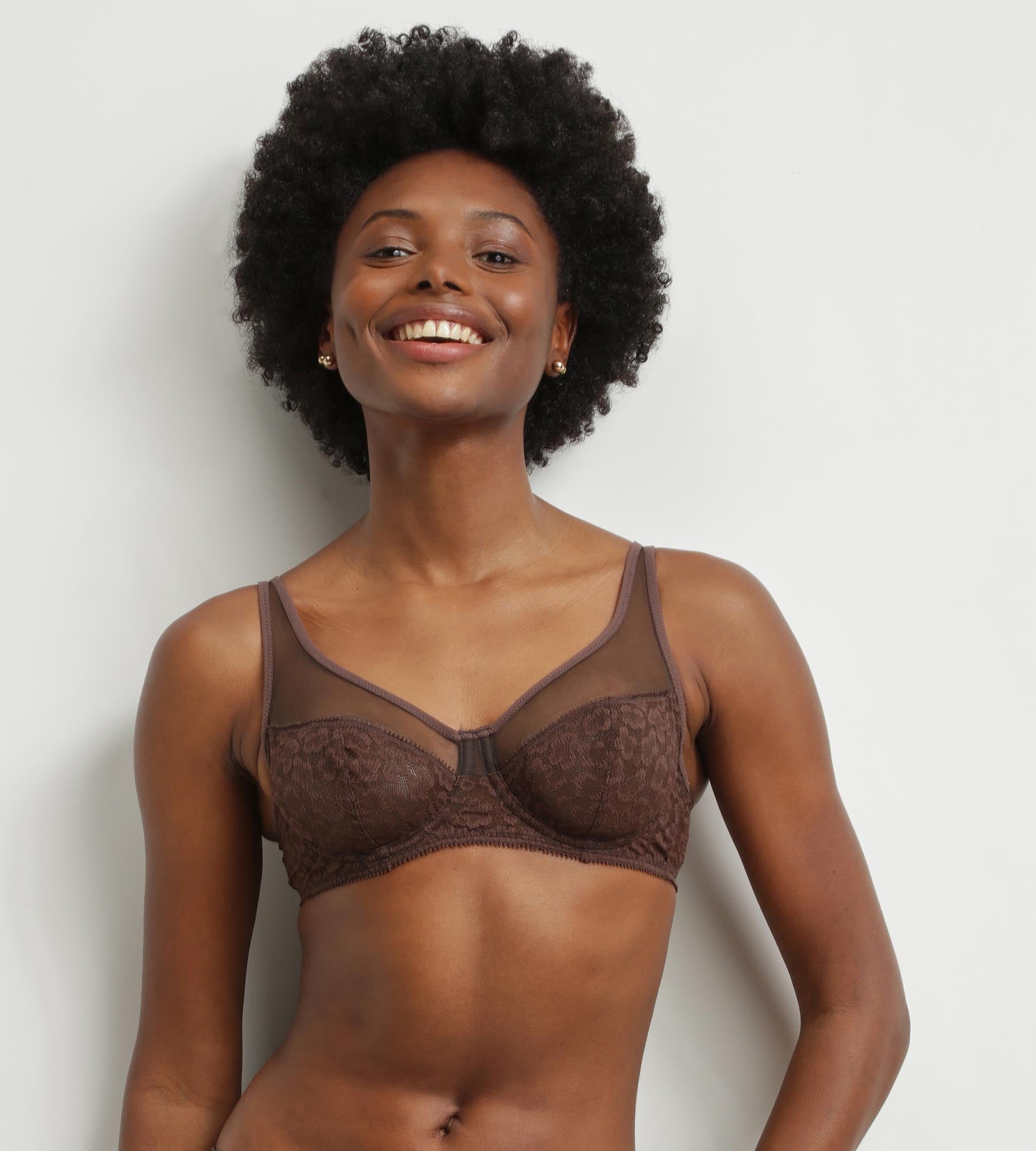 DIM Reggiseno push up leopardato al cioccolato Dim Generous