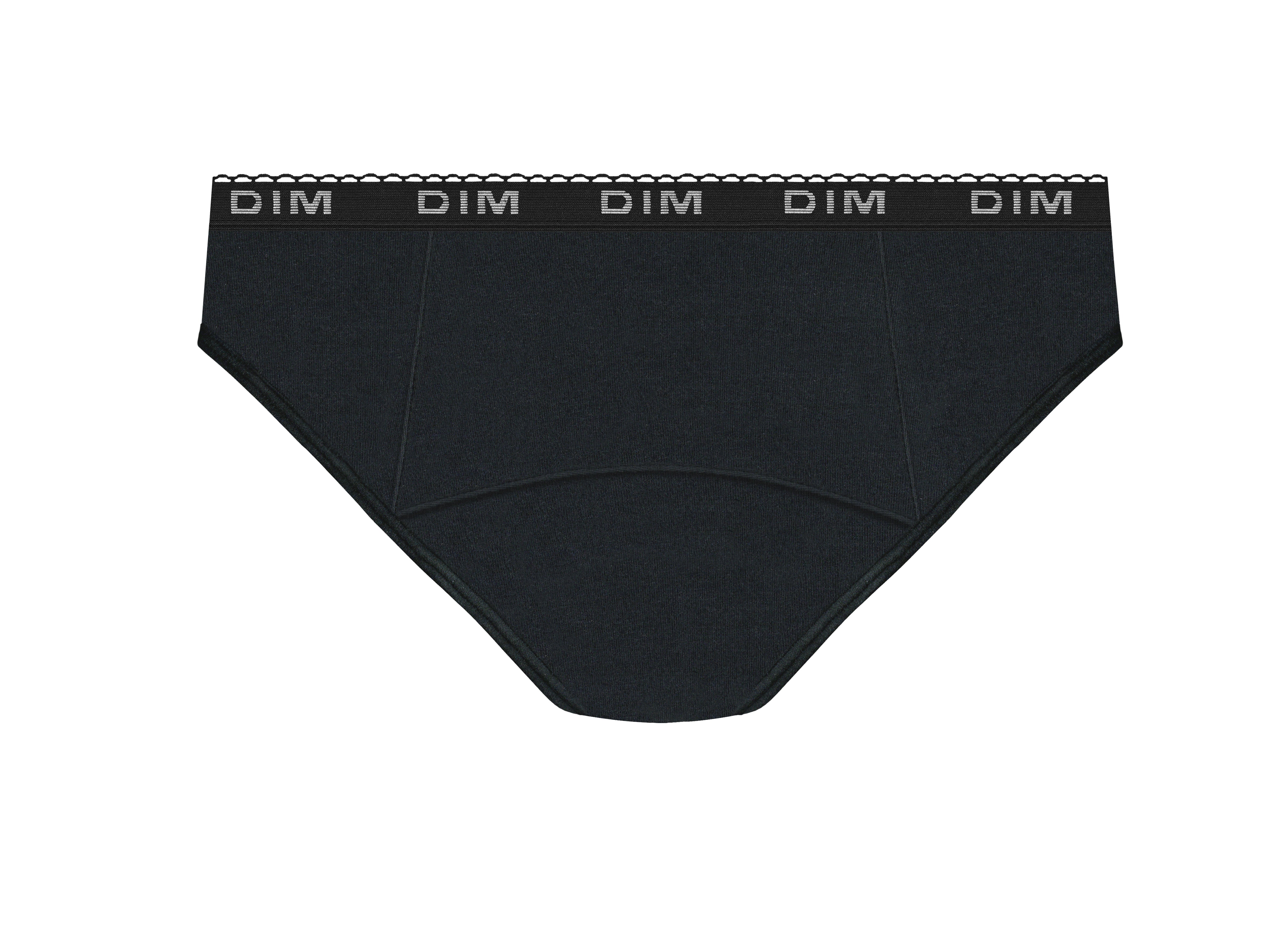 DIM Slip in cotone bio lavabile da ciclo Nero Flusso molto abbondante DIM Protect
