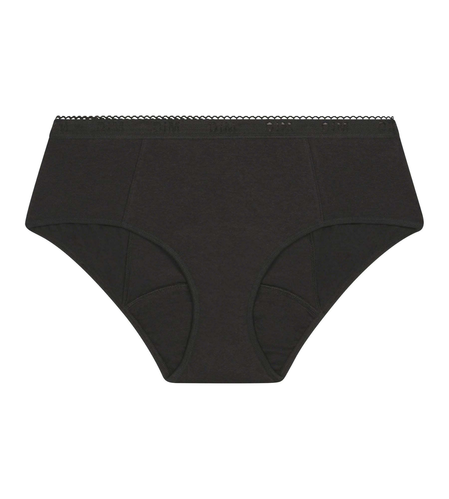 DIM Shorty mestruali lavabili da donna in cotone bio Nero Flusso molto abbondante DIM Protect