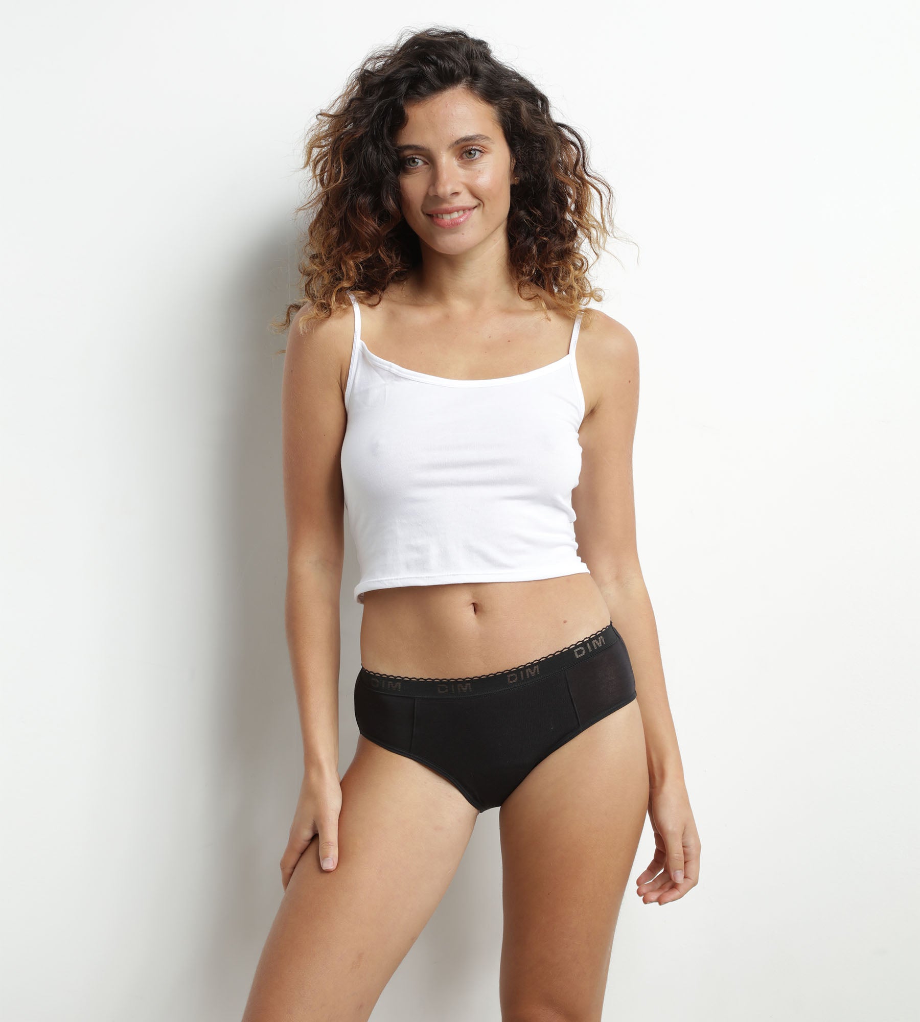 DIM Slip in cotone bio da ciclo Nero Flusso Medio DIM Protect