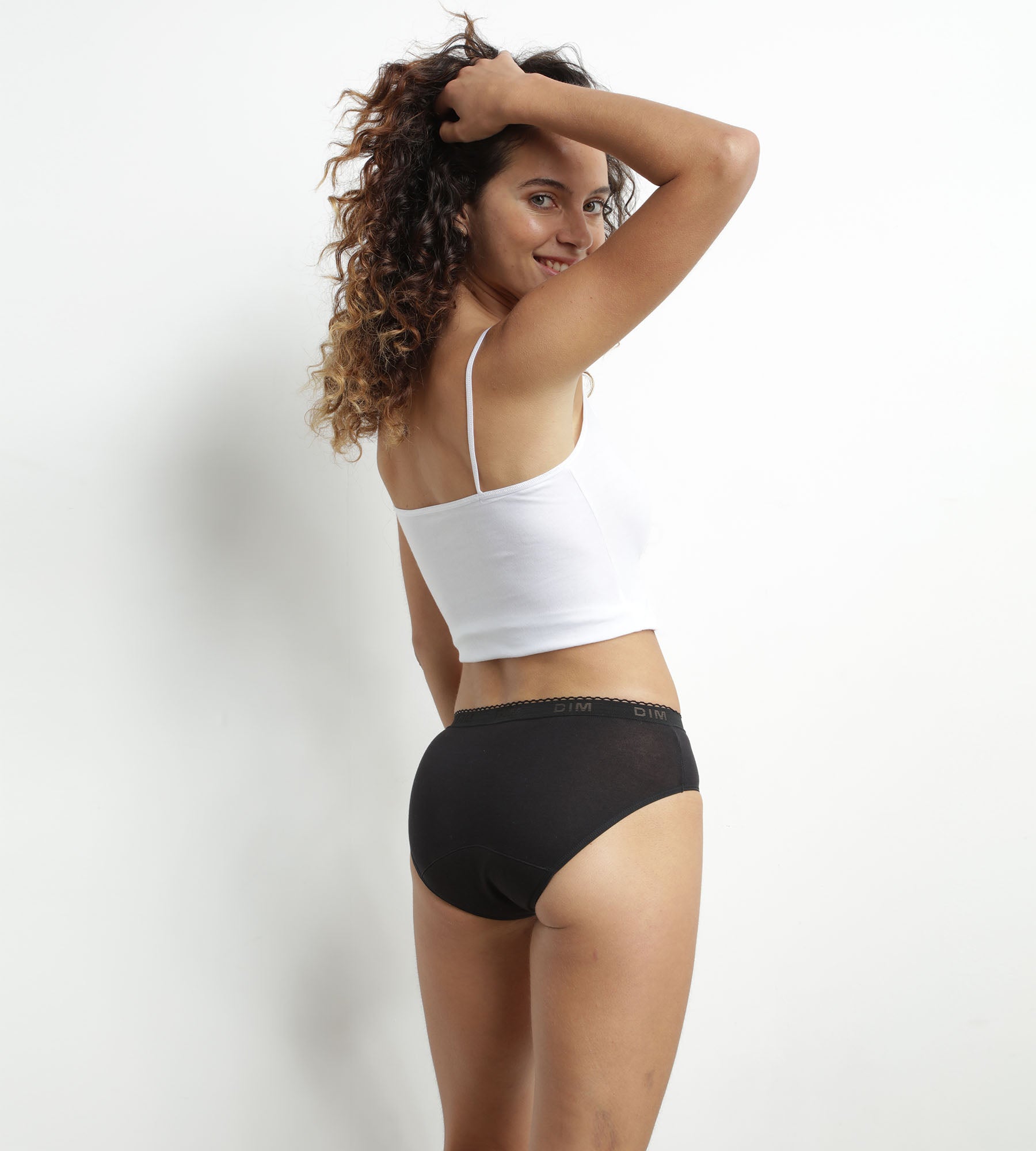 DIM Slip in cotone bio da ciclo Nero Flusso Medio DIM Protect