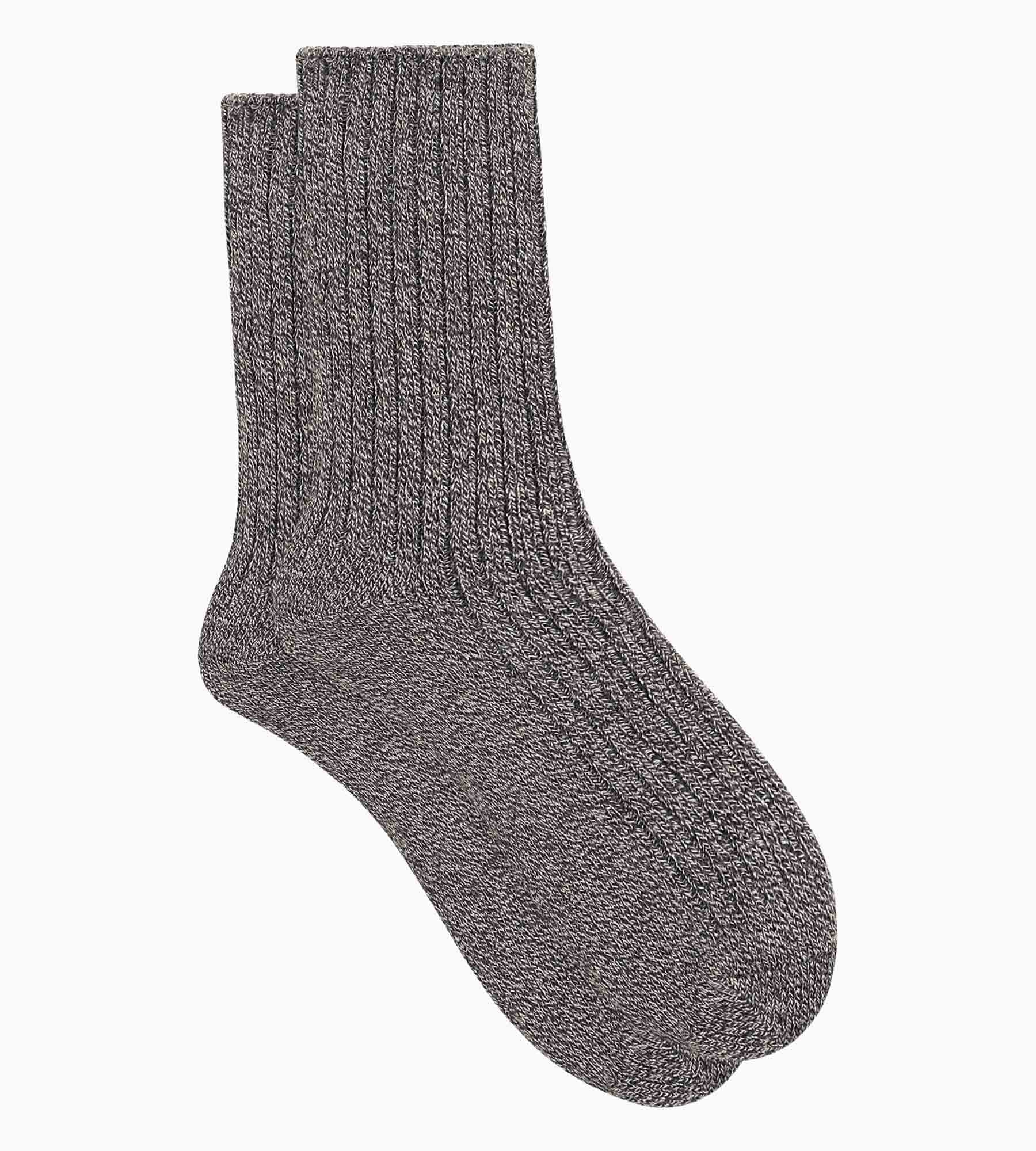 DIM Calze donna a maglia liscia a costine Gris Chiné Dim Bambou