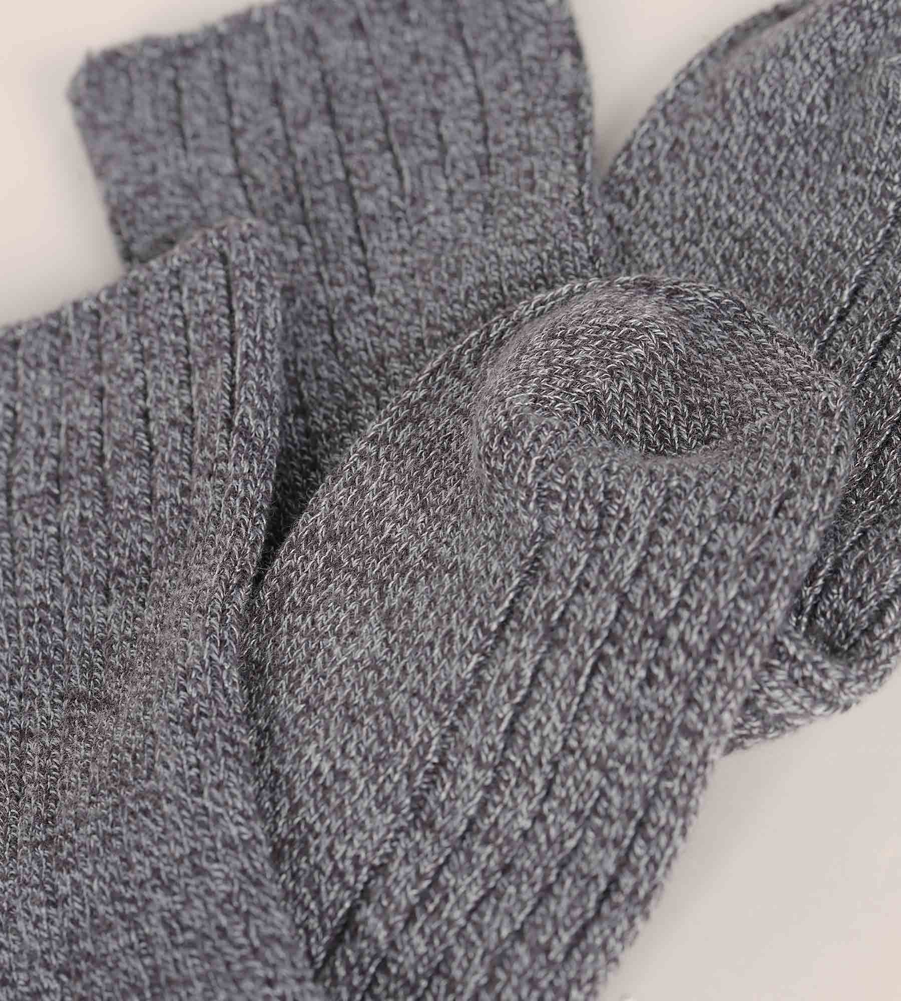 DIM Calze donna a maglia liscia a costine Gris Chiné Dim Bambou
