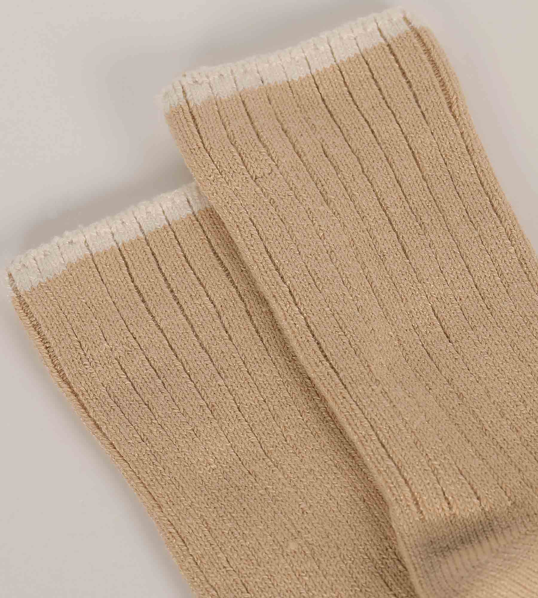 DIM Calze donna a coste tinta unita Vanilla Beige Dim Bamboo
