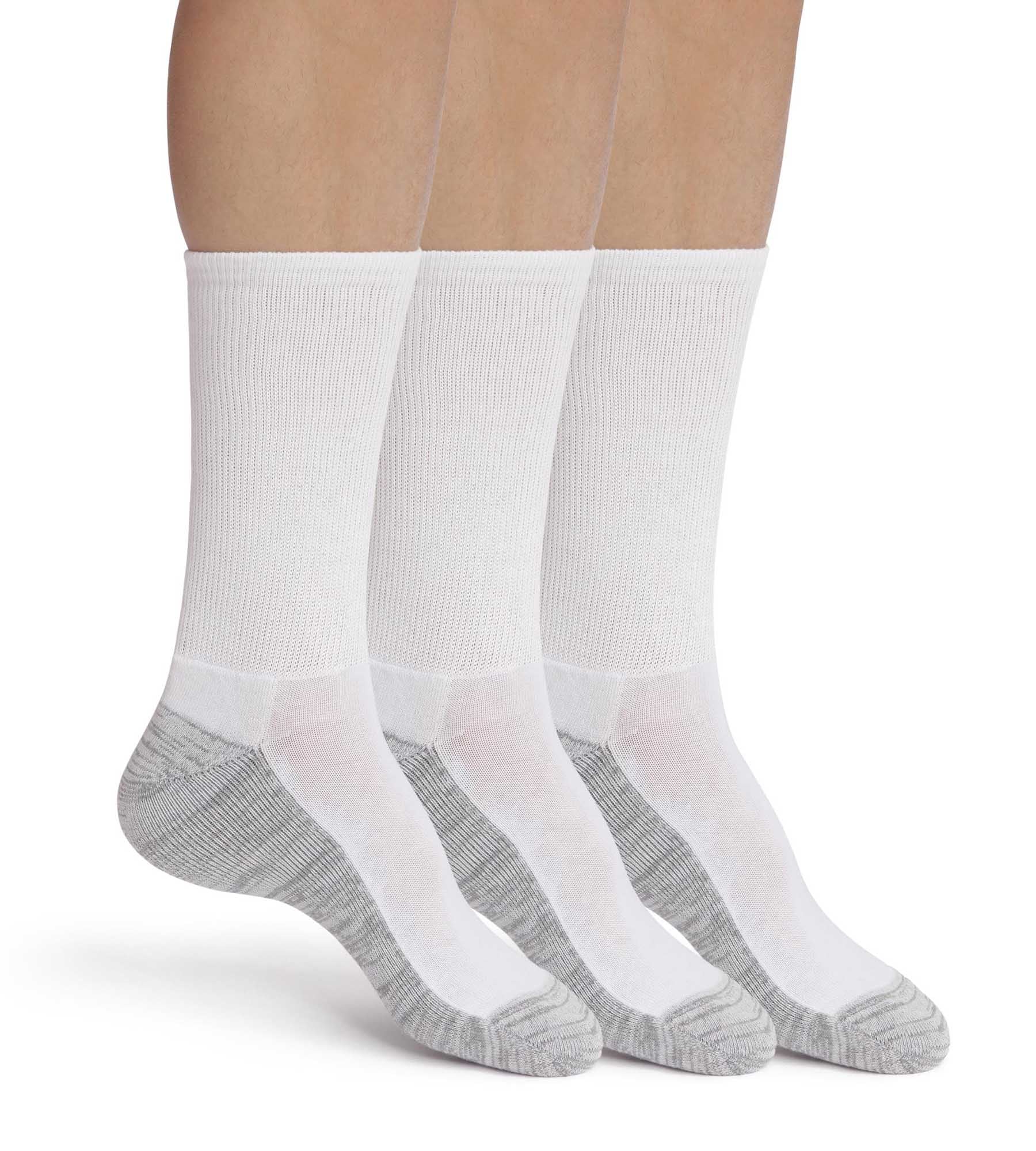 DIM Uomo Pacco da calze in cotone bianco a righe grigio EcoDim Sport