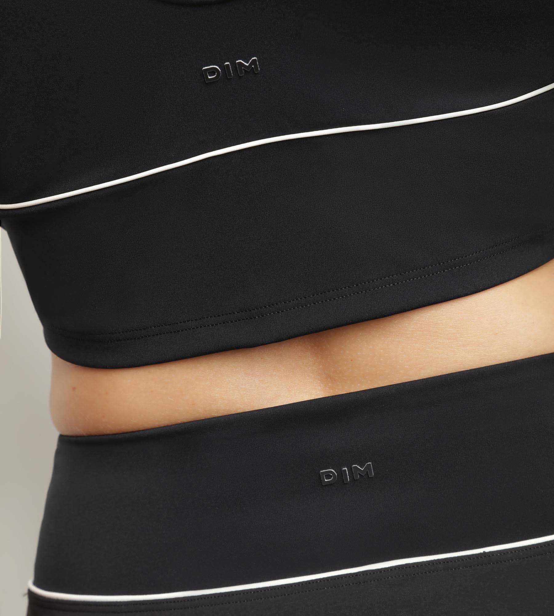 DIM Reggiseno lungo nero modellante in microfibra DIM Move