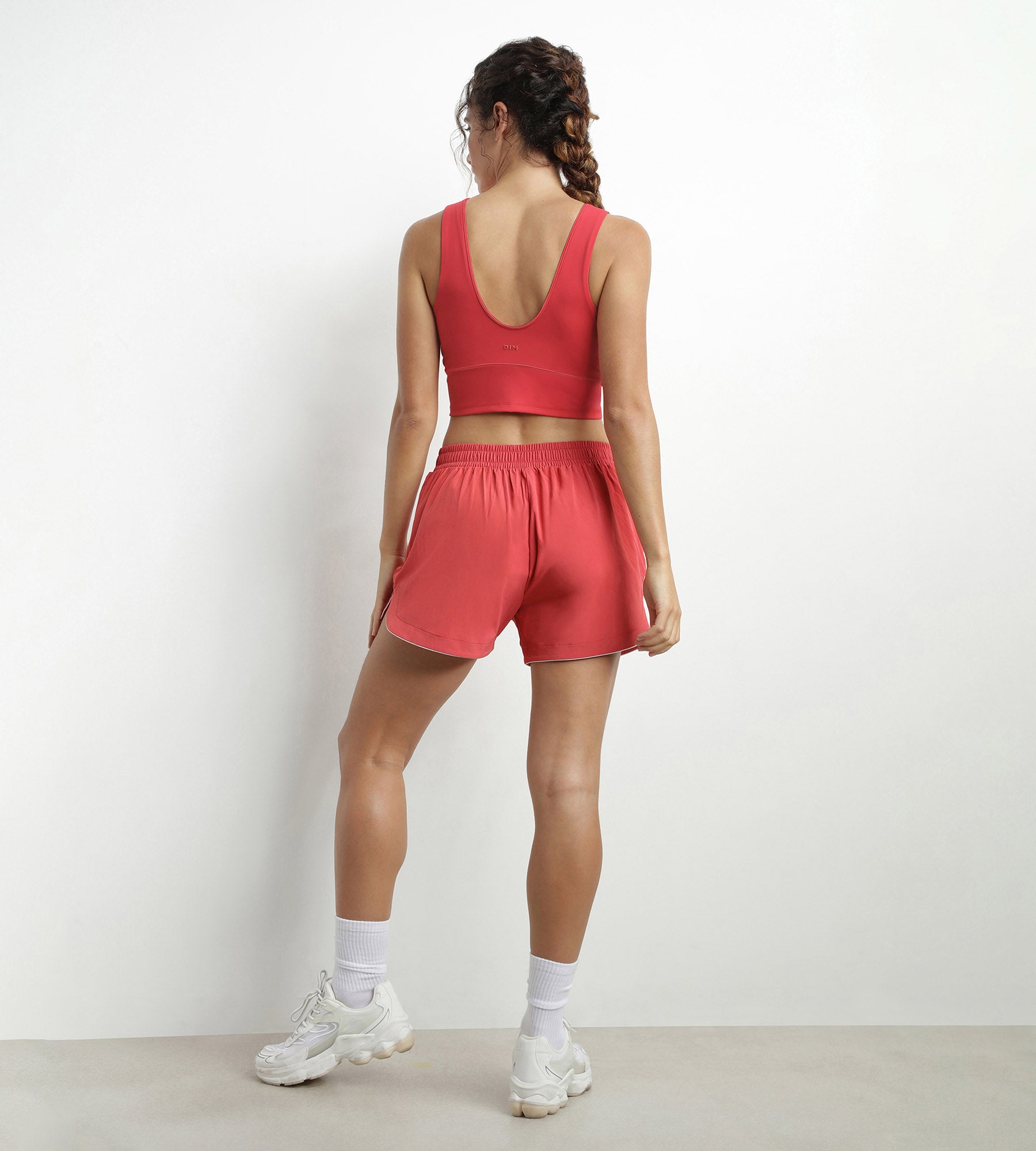 DIM Reggiseno lungo in microfibra rosso modellante DIM Move